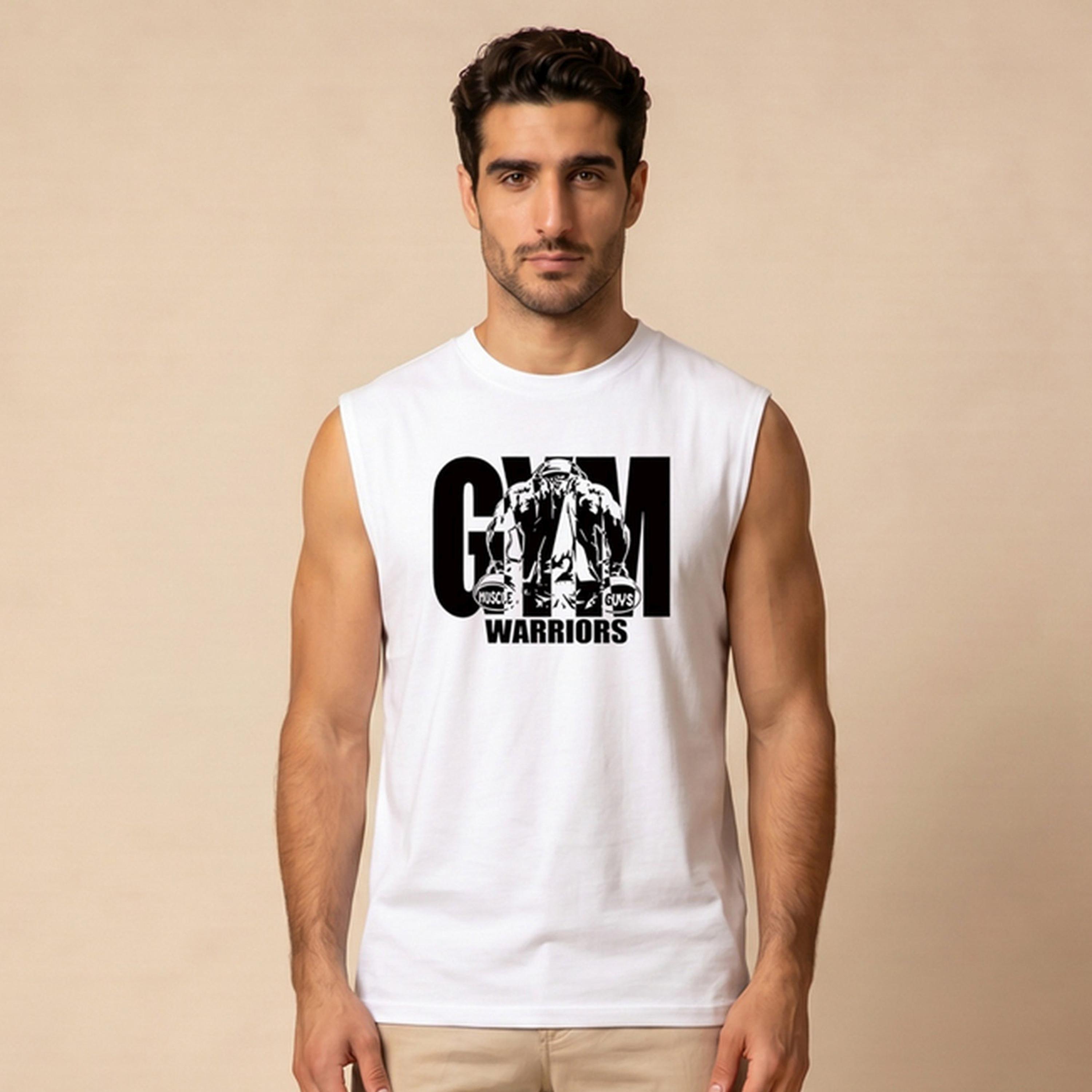 Take Two White Graphic Print Regular Fit Tank Top-men-clothing-tshirtsandpolos-vests-image-1