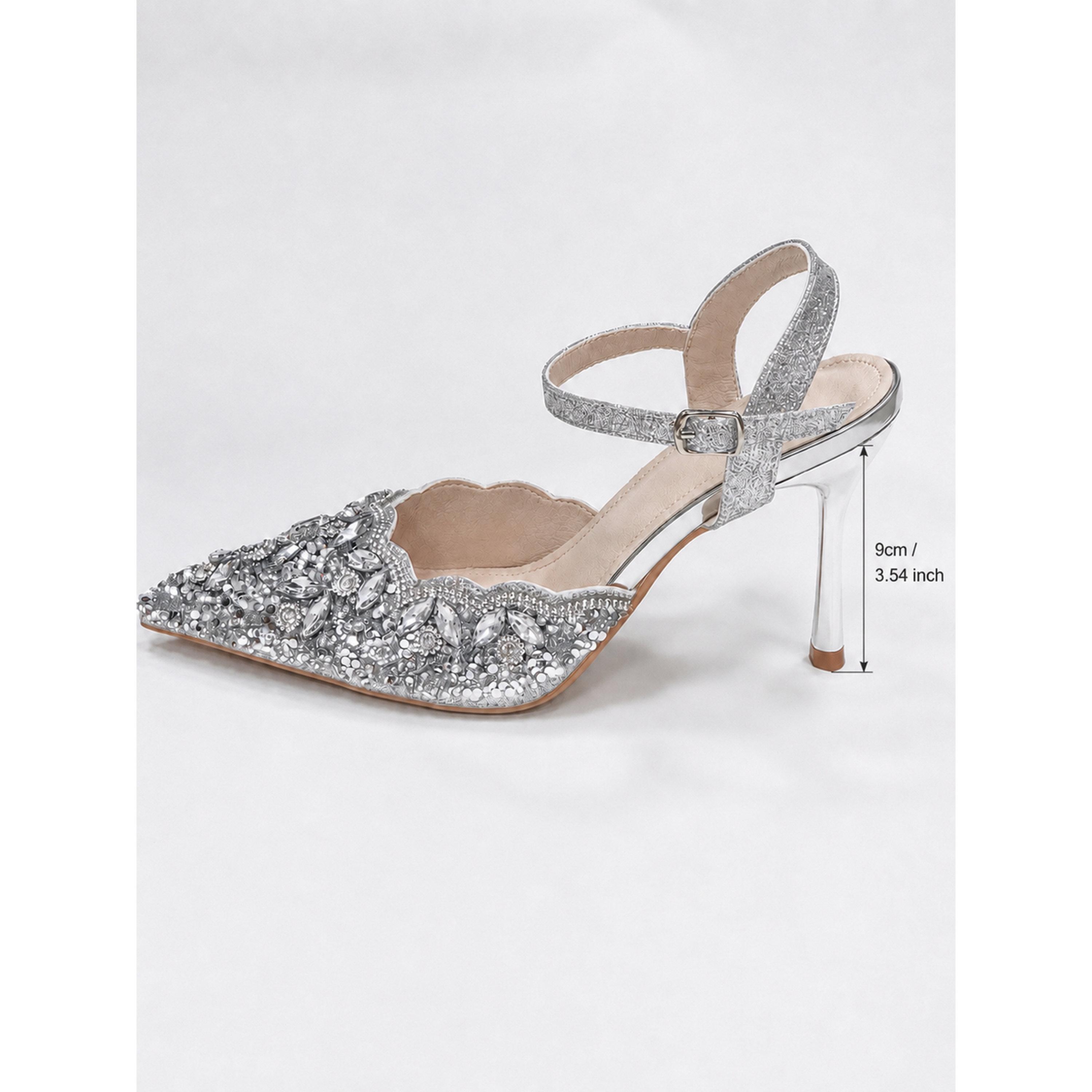 Take Two Silver Rhinestone High Heel Sandals-women-shoes-heels-image-3
