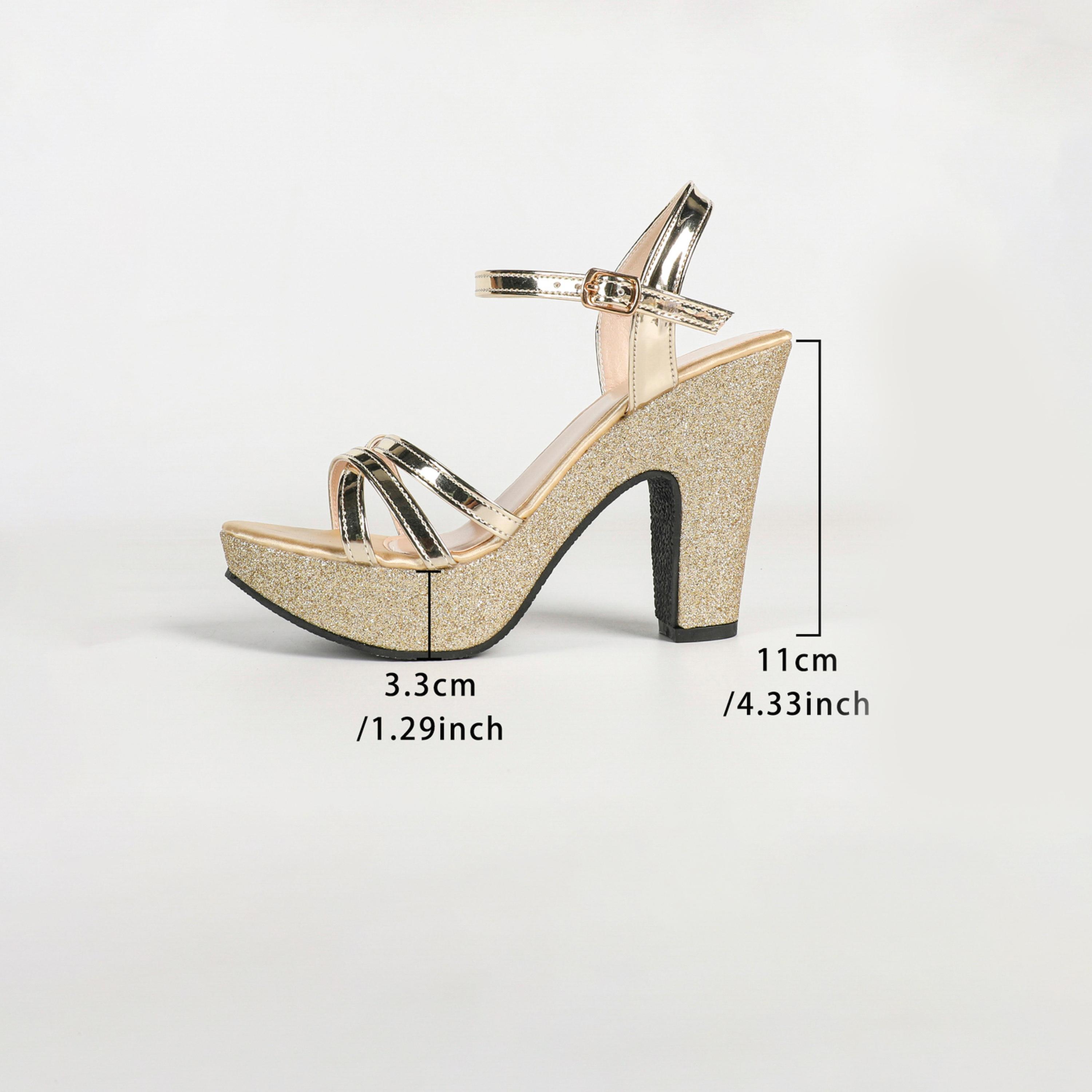 Take Two Gold Glitter Platform Block Heel Sandals-women-shoes-sandals-heeled-image-2