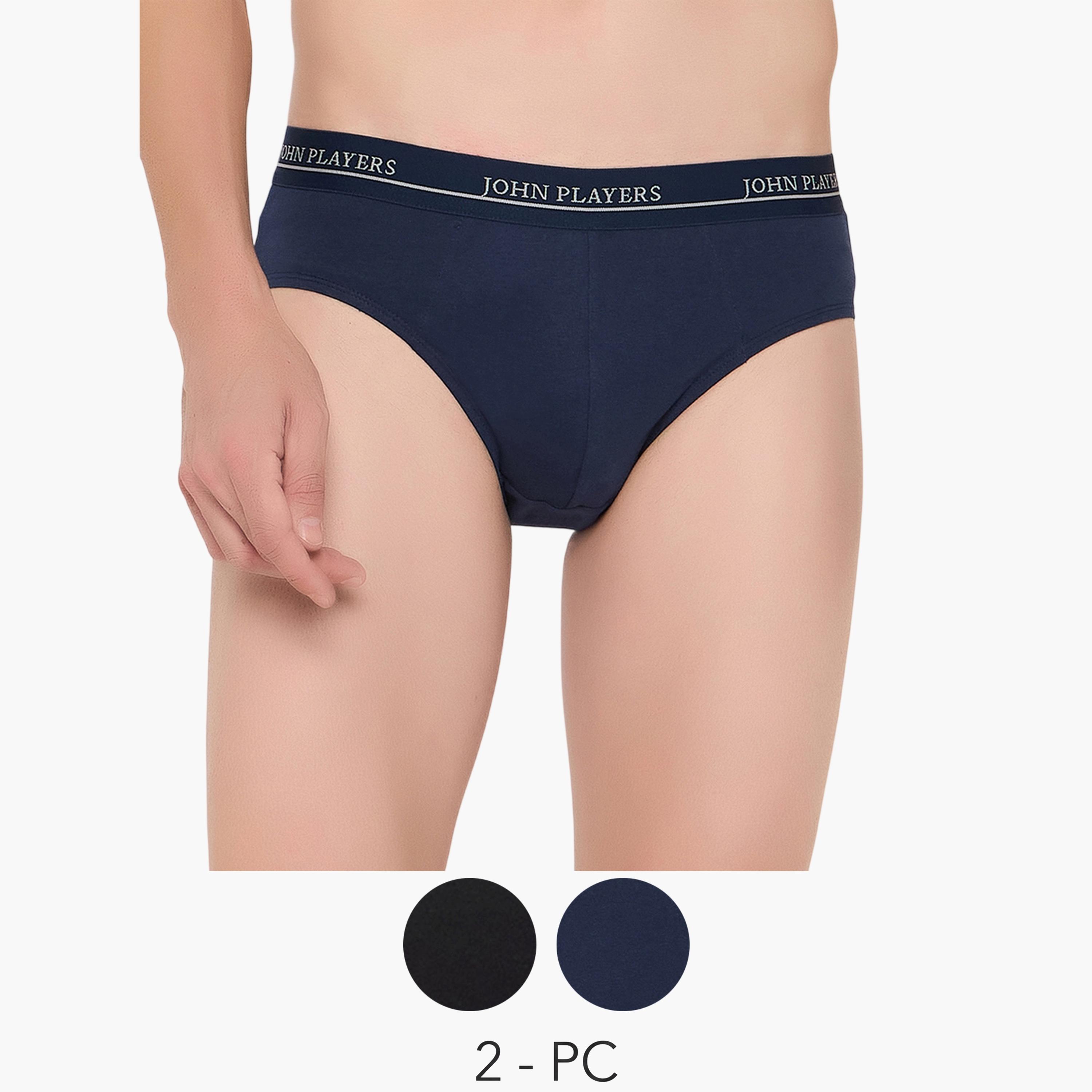 طقم من سروال داخليين قطن وطبعة شعار-men-clothing-innerwear-underwear-image-1