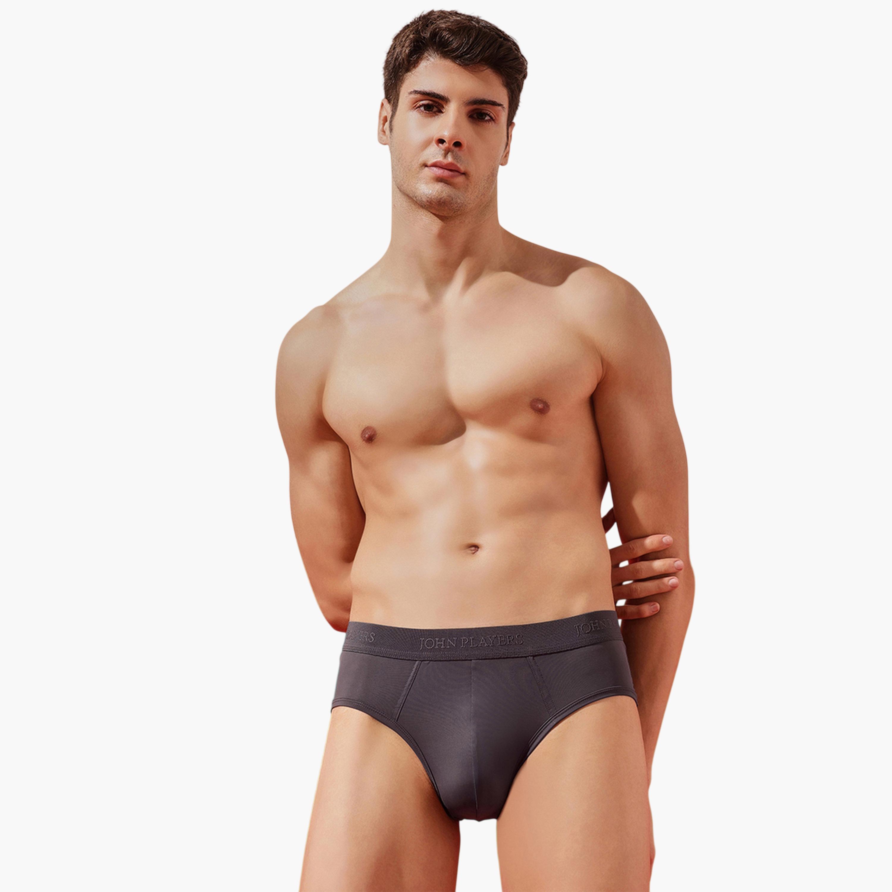 John Player X Styli Charcoal Solid Adaptive Briefs-men-clothing-innerwear-underwear-image-1