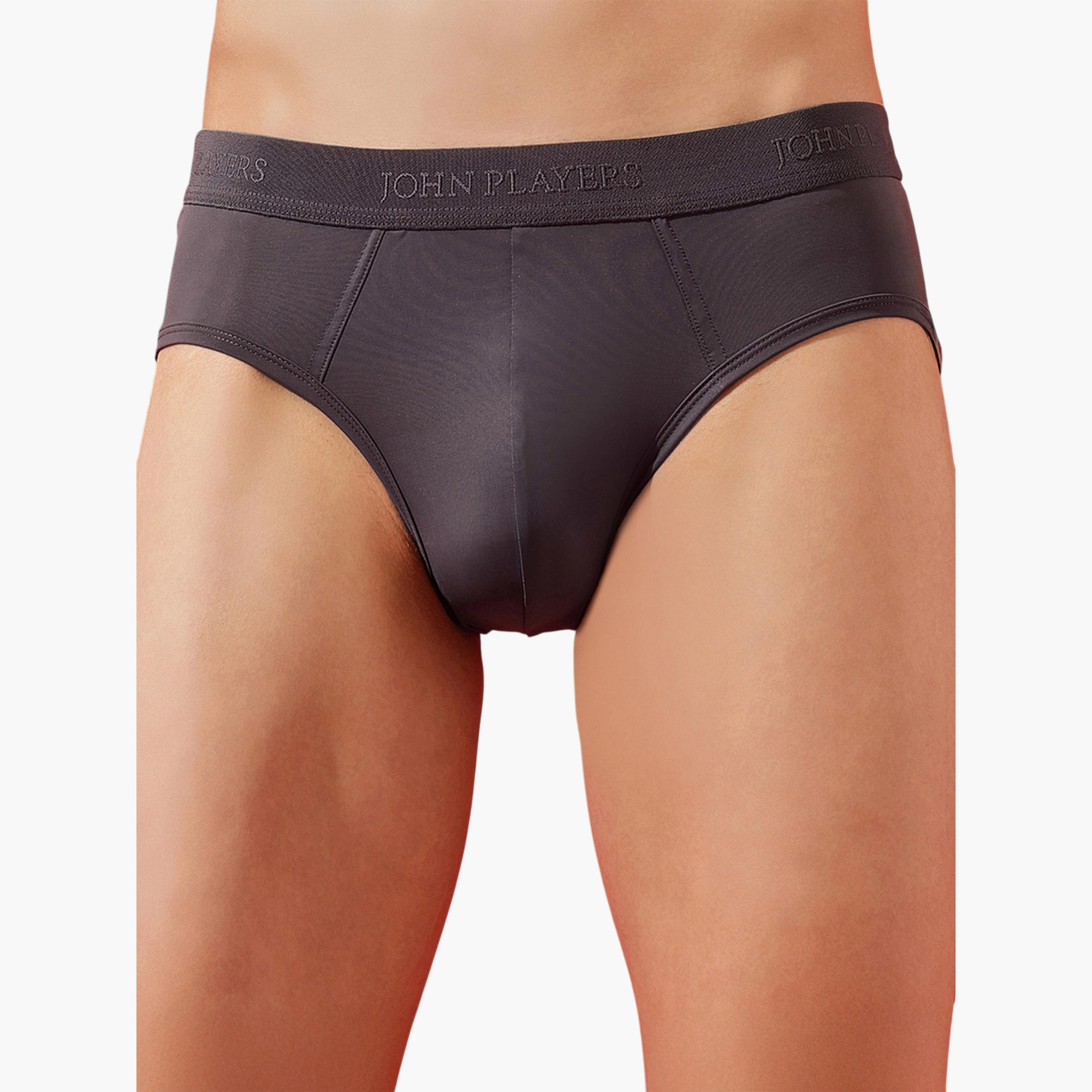 John Player X Styli Charcoal Solid Adaptive Briefs-men-clothing-innerwear-underwear-image-3