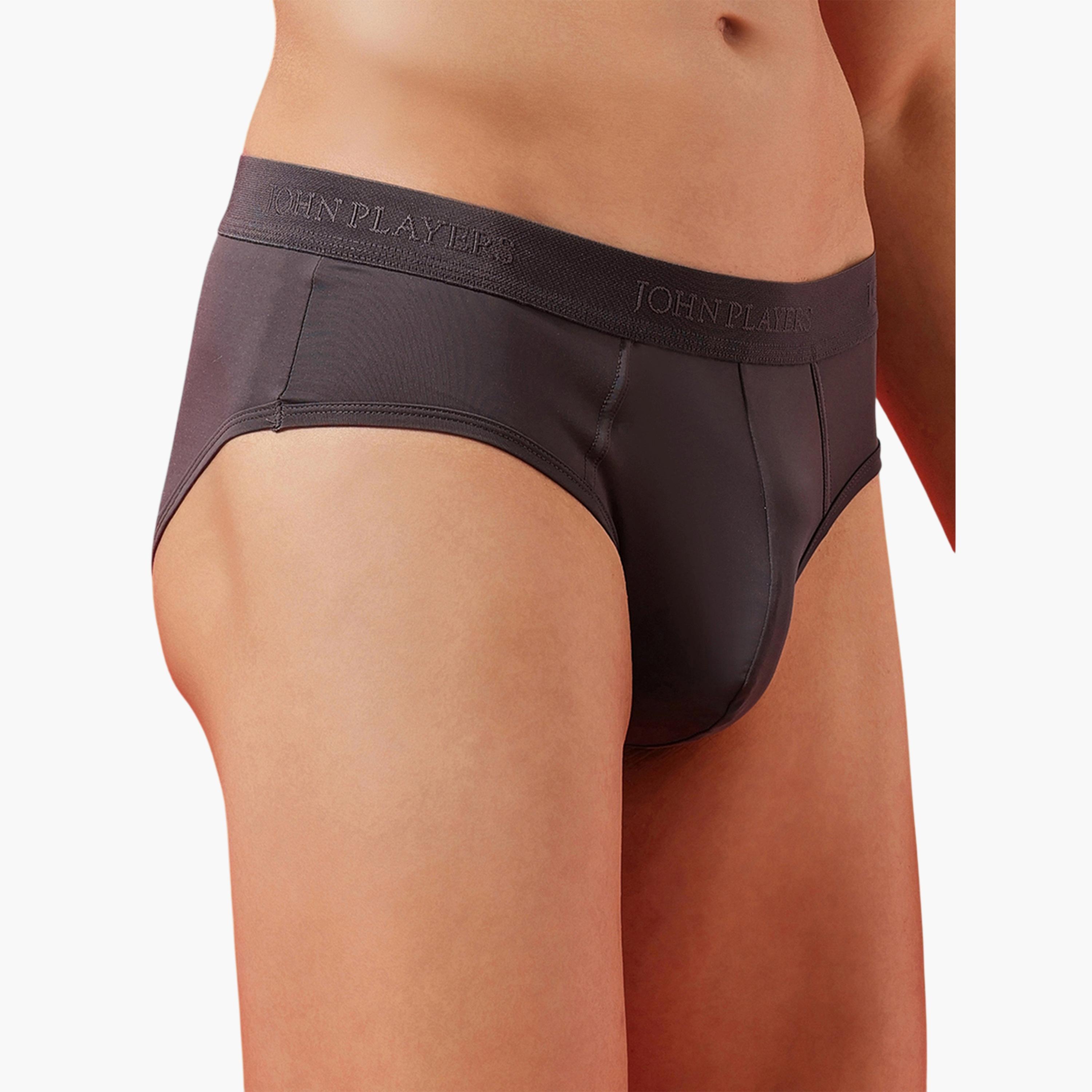 John Player X Styli Charcoal Solid Adaptive Briefs-men-clothing-innerwear-underwear-image-4