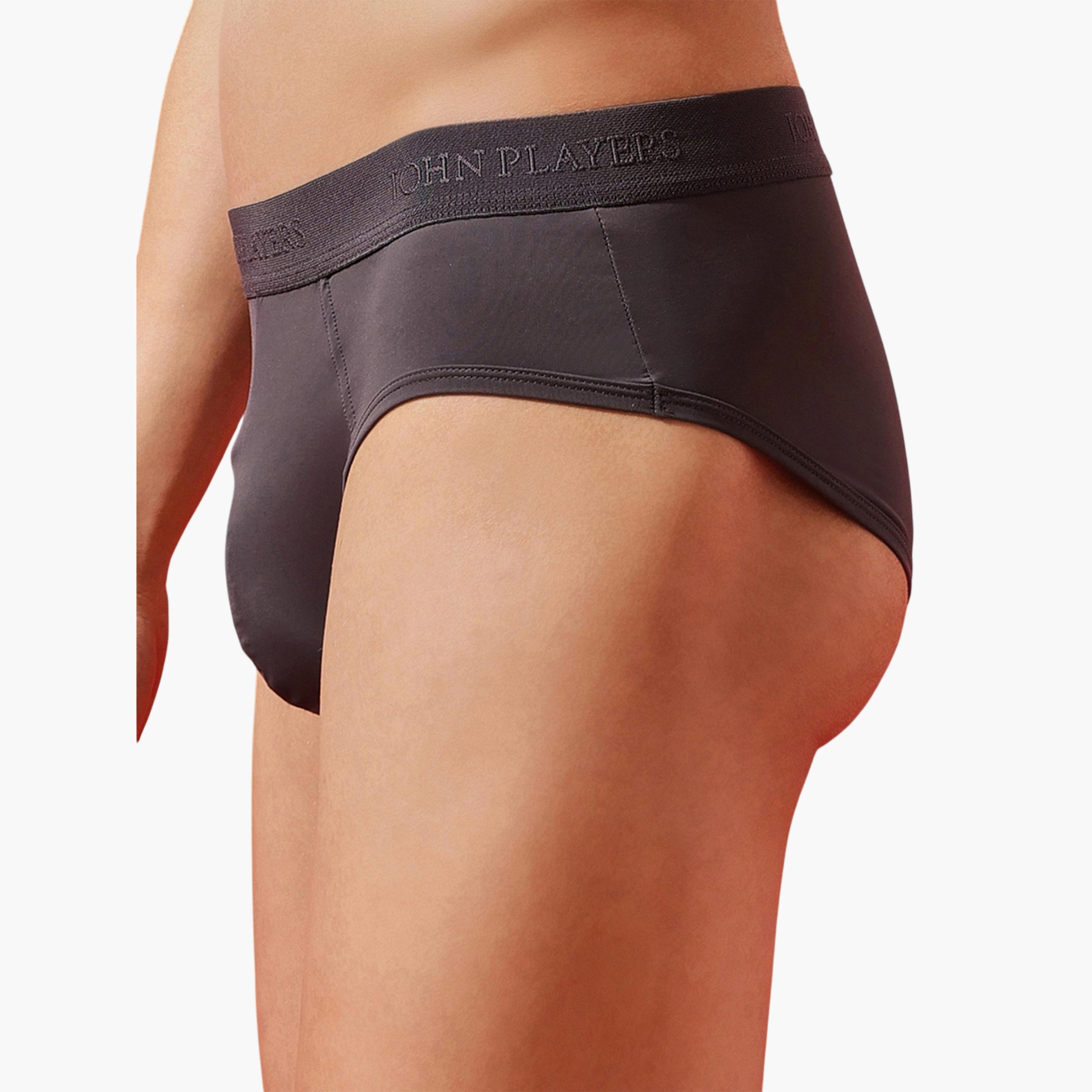 John Player X Styli Charcoal Solid Adaptive Briefs-men-clothing-innerwear-underwear-image-5