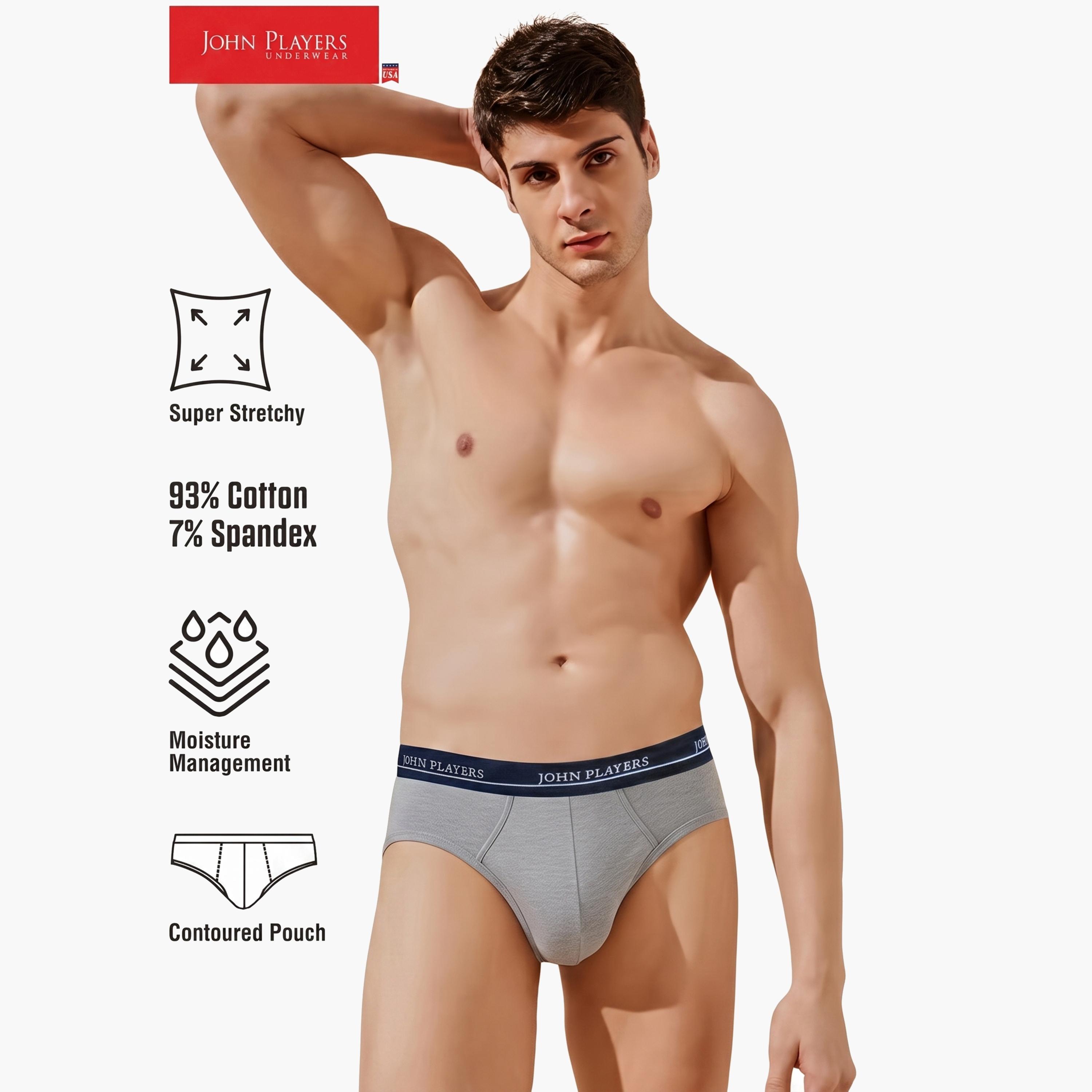 John Player X Styli Pack of 2 - Multi-Color Logo Print Brief Underwear-men-clothing-innerwear-underwear-image-3