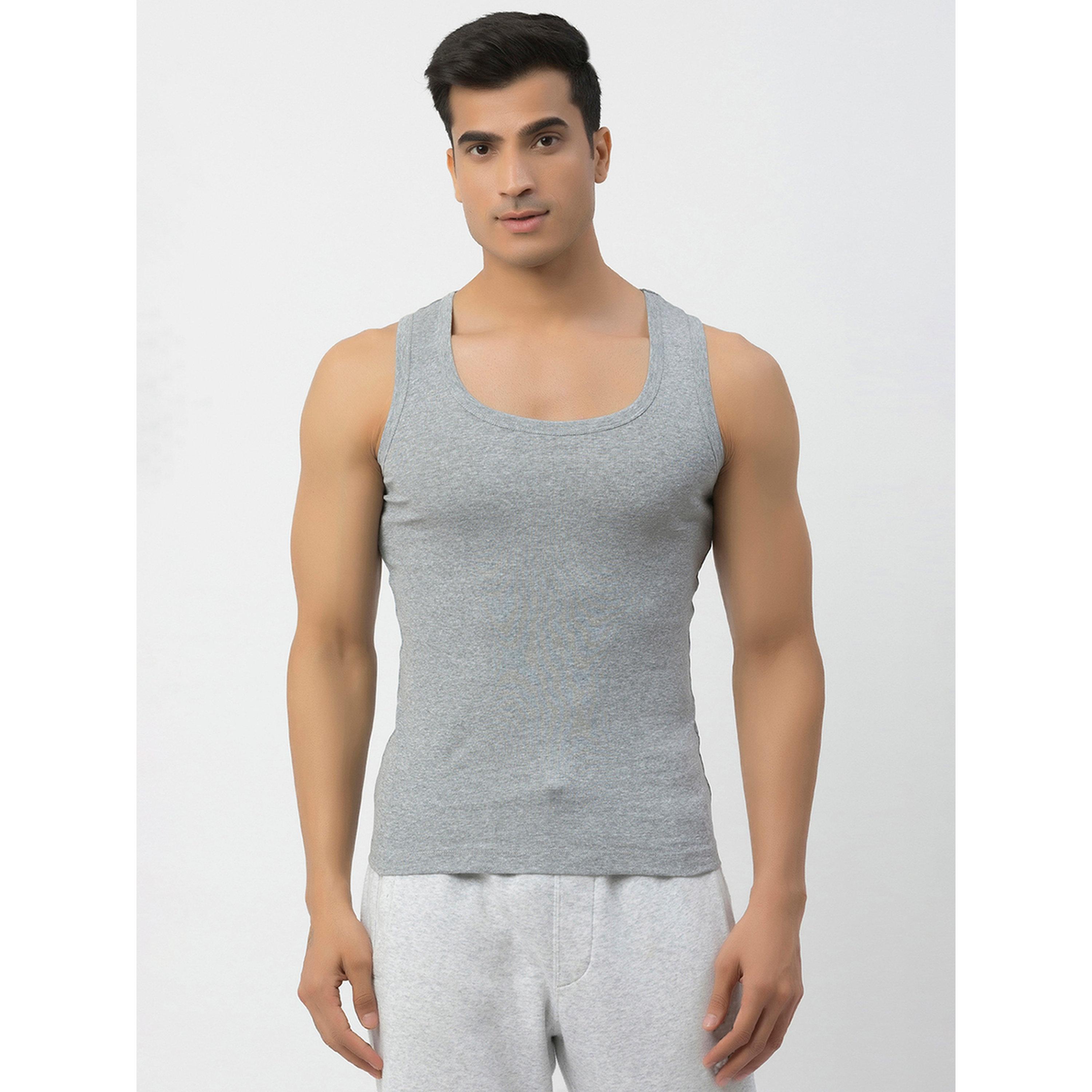 فيست قطن مضلع بلون سادة-men-clothing-innerwear-vests-image-1