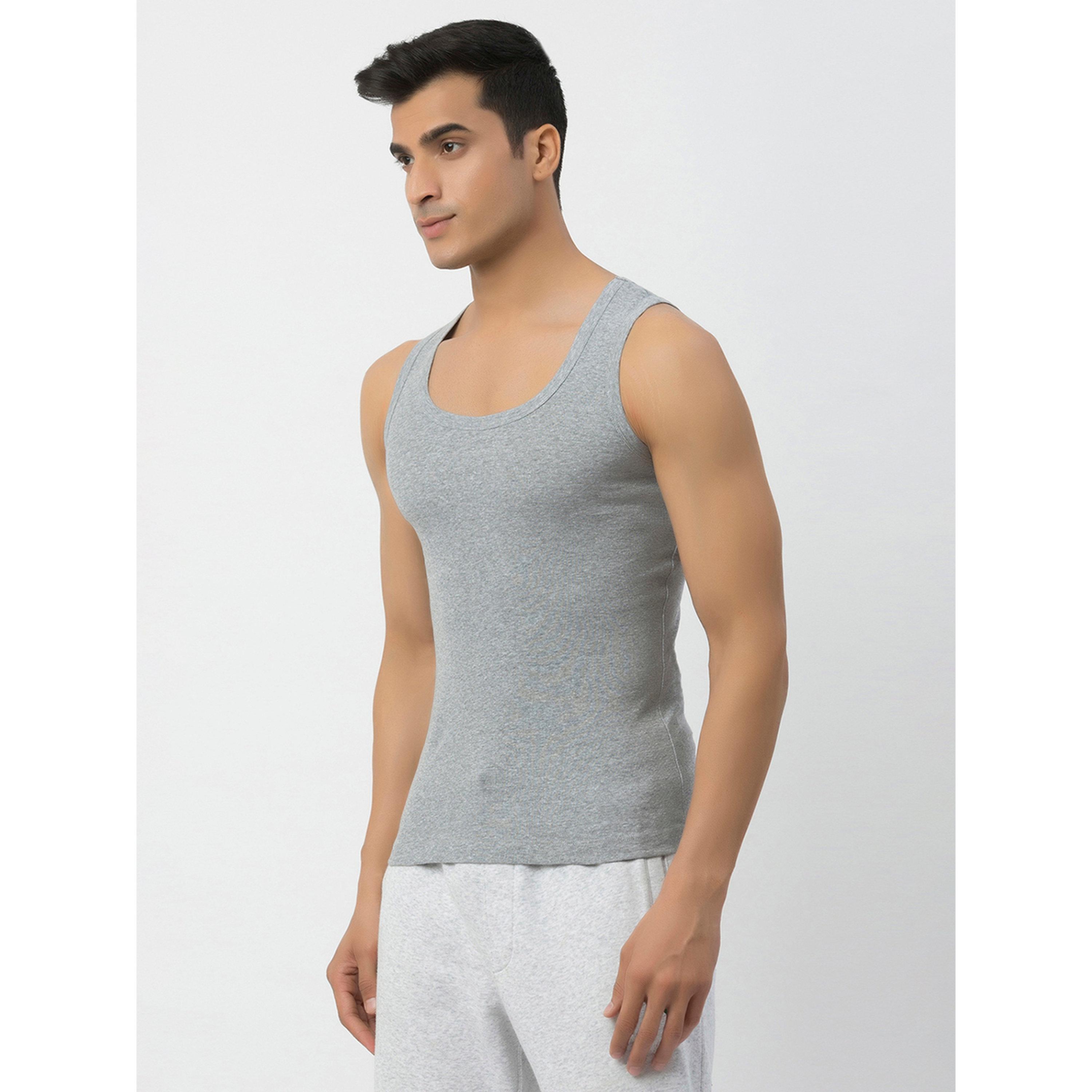 فيست قطن مضلع بلون سادة-men-clothing-innerwear-vests-image-2