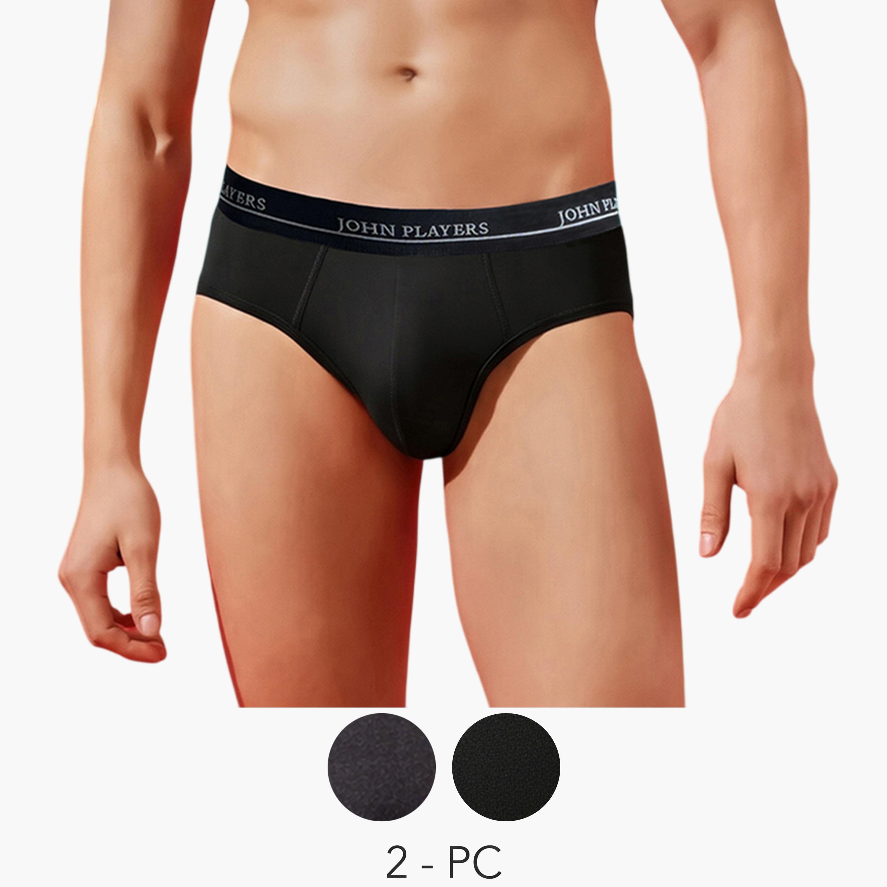 John Player X Styli Pack of 2 - Multi-Color Logo Print Brief Underwear-men-clothing-innerwear-underwear-image-1
