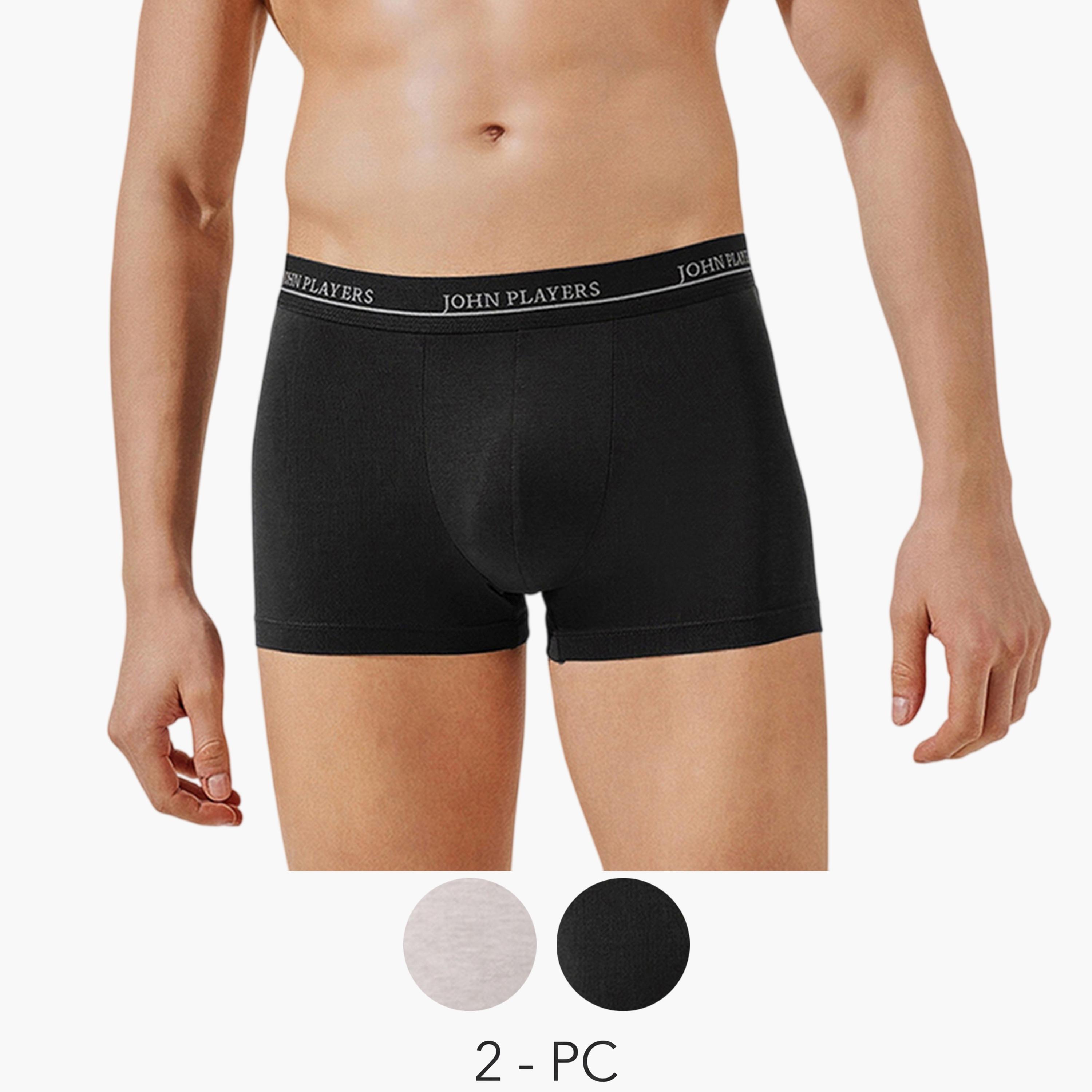 طقم من سروالين داخليين ترانك وطبعة شعار-men-clothing-innerwear-underwear-image-1