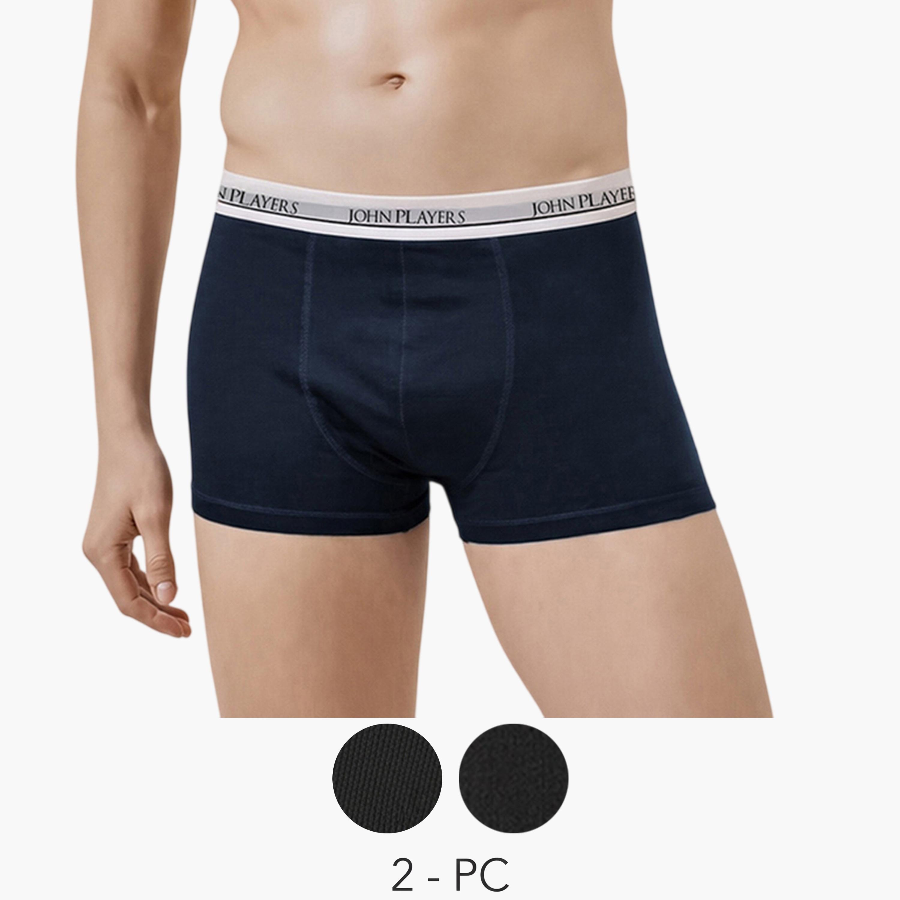طقم من شورتين كلسون قطن بحزام خصر بطبعة شعار متعدد الألوان-men-clothing-innerwear-underwear-image-1