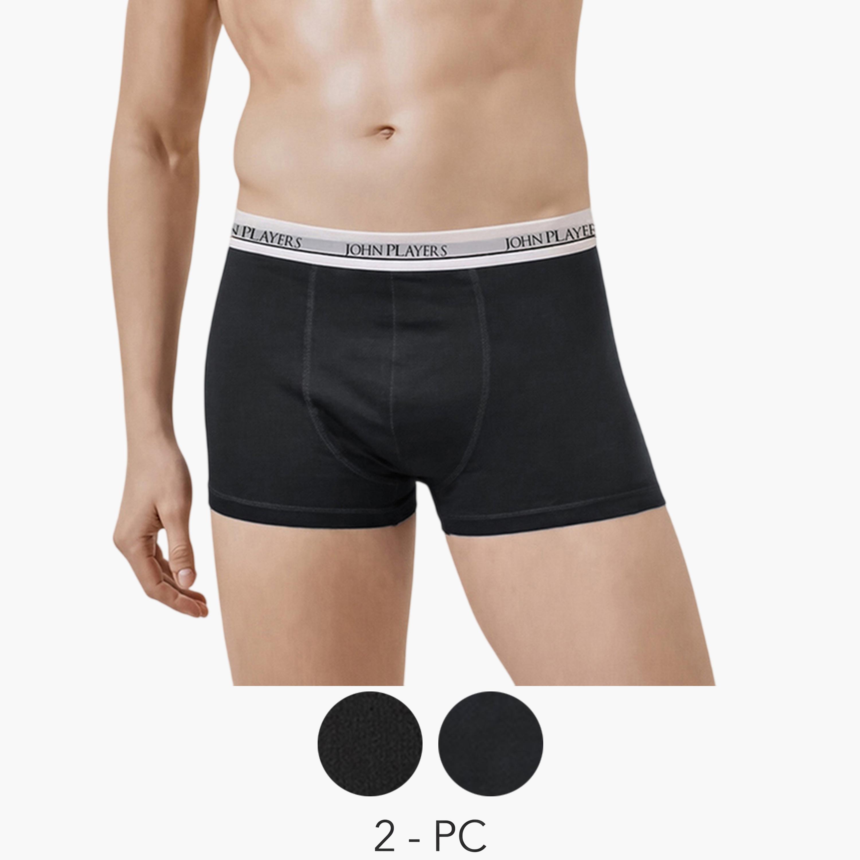 طقم من سروالين داخليين ترانك وطبعة شعار-men-clothing-innerwear-underwear-image-1