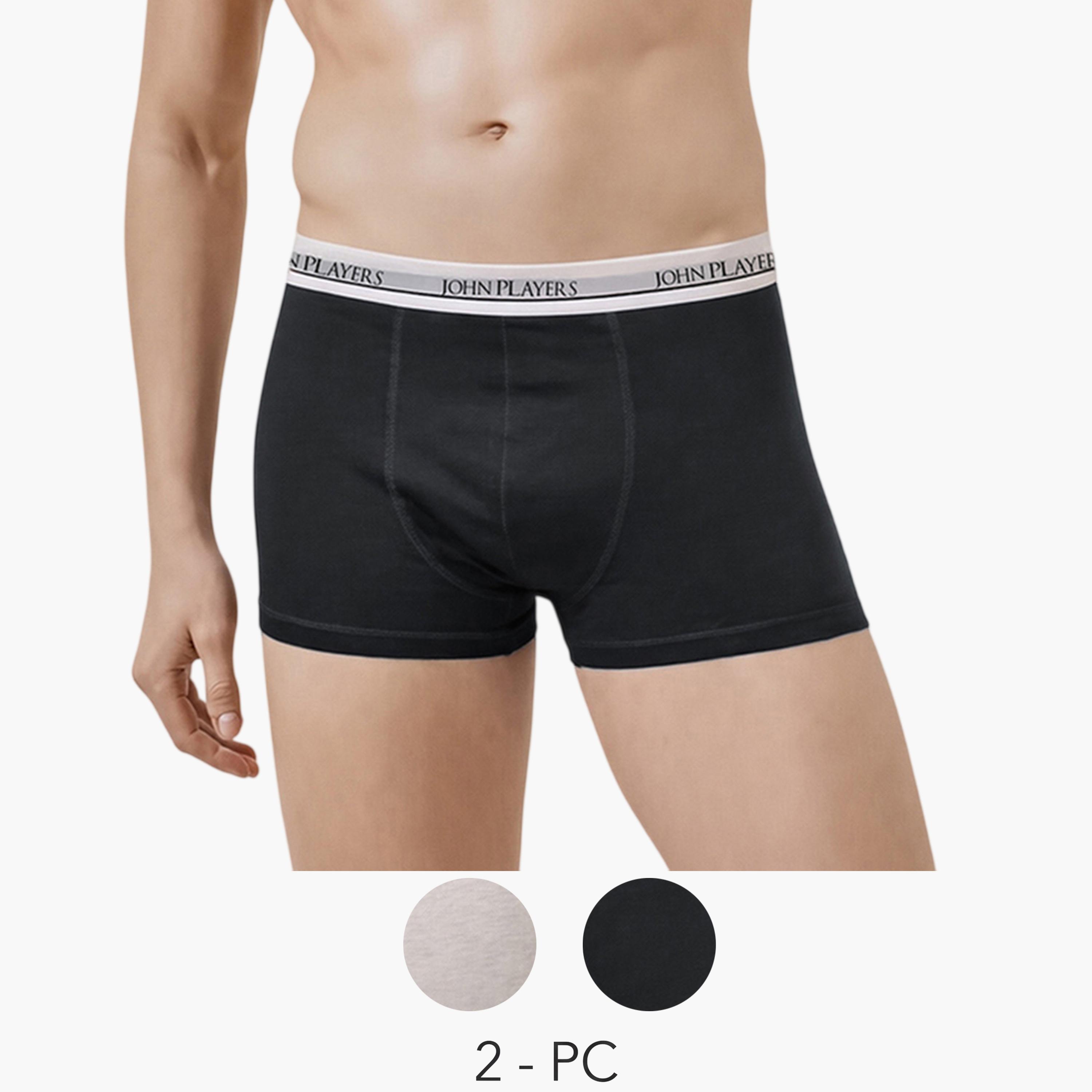 طقم من سروالين داخليين ترانك وطبعة شعار-men-clothing-innerwear-underwear-image-1