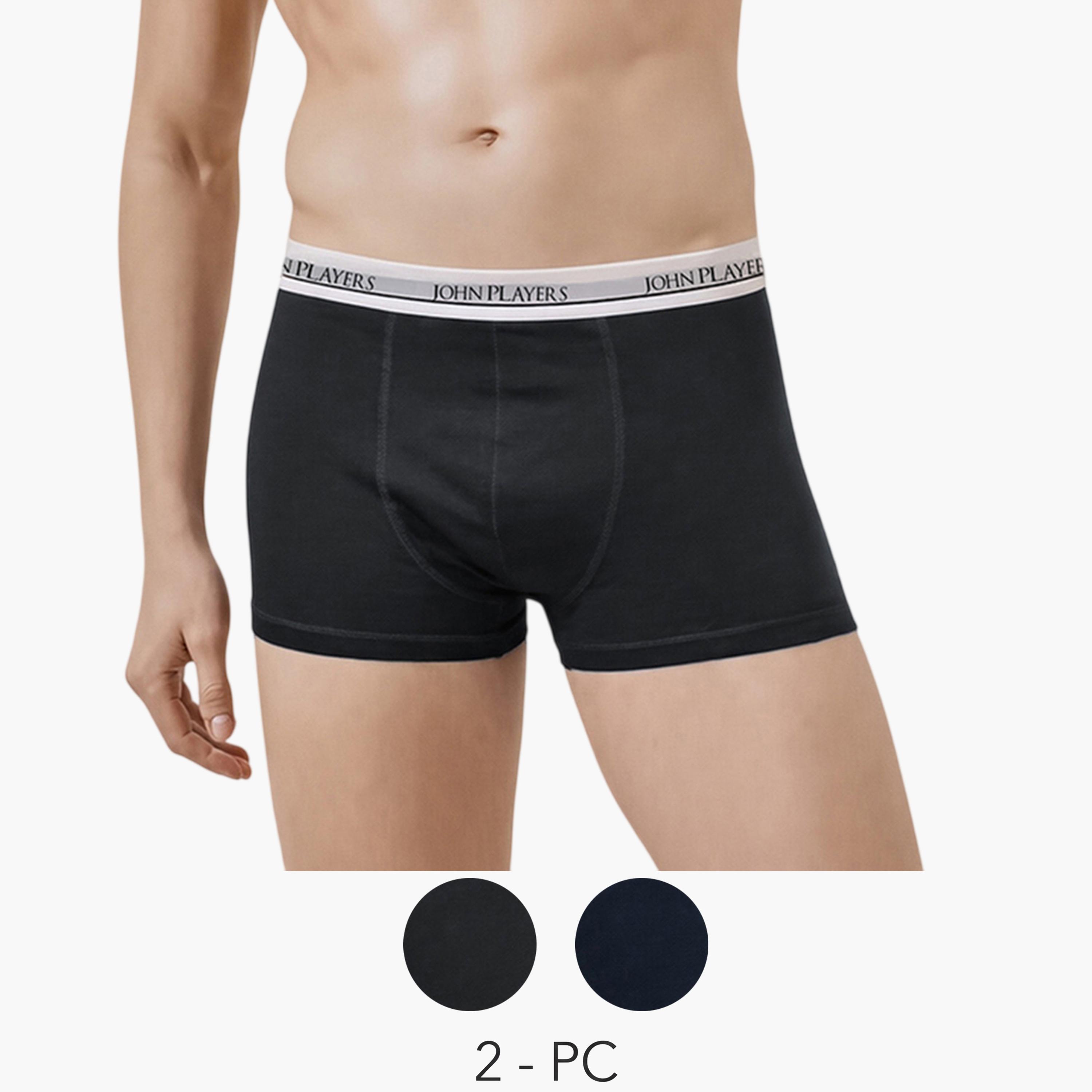طقم من سروالين داخليين ترانك وطبعة شعار-men-clothing-innerwear-underwear-image-1