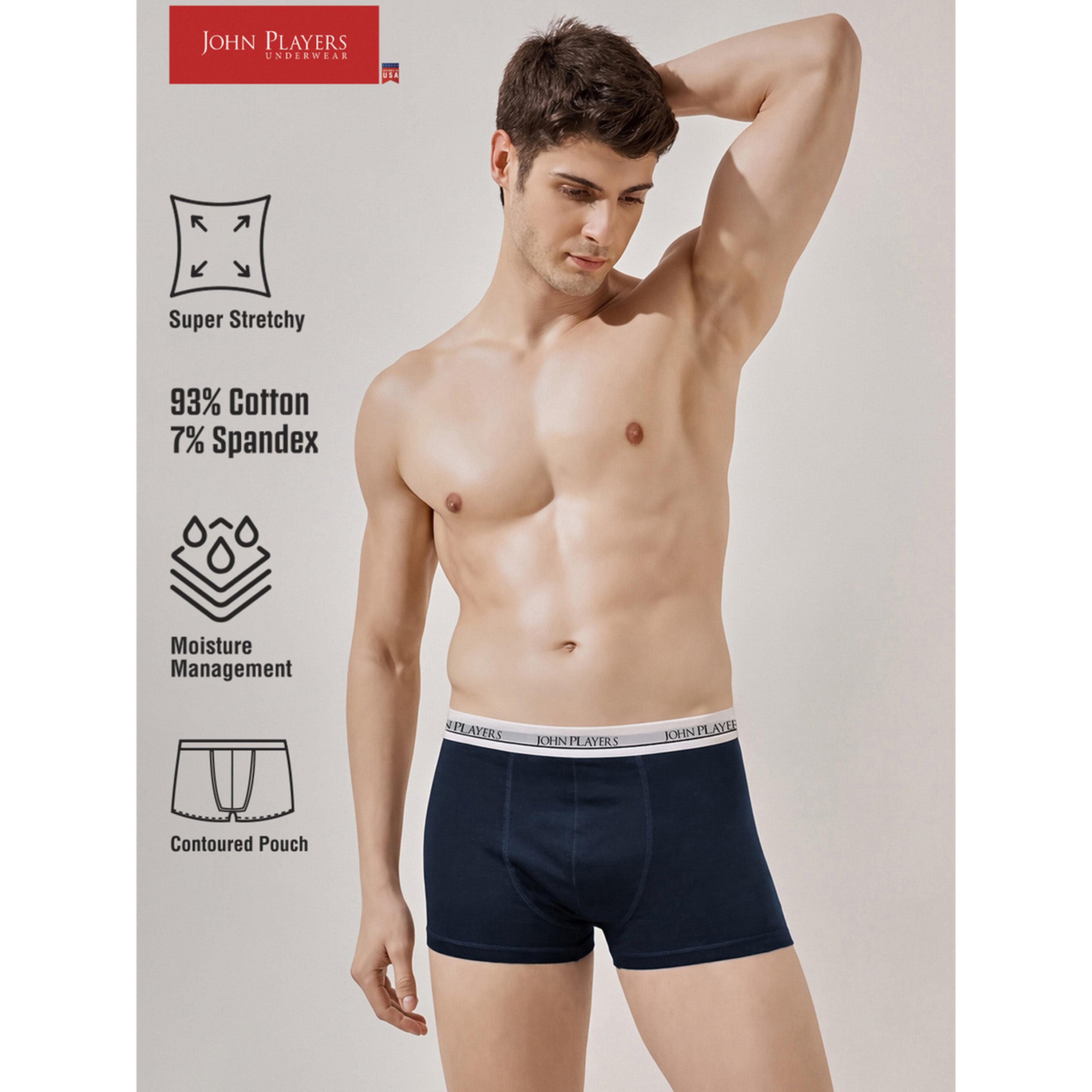 طقم من شورتين كلسون قطن بحزام خصر بطبعة شعار متعدد الألوان-men-clothing-innerwear-underwear-image-2