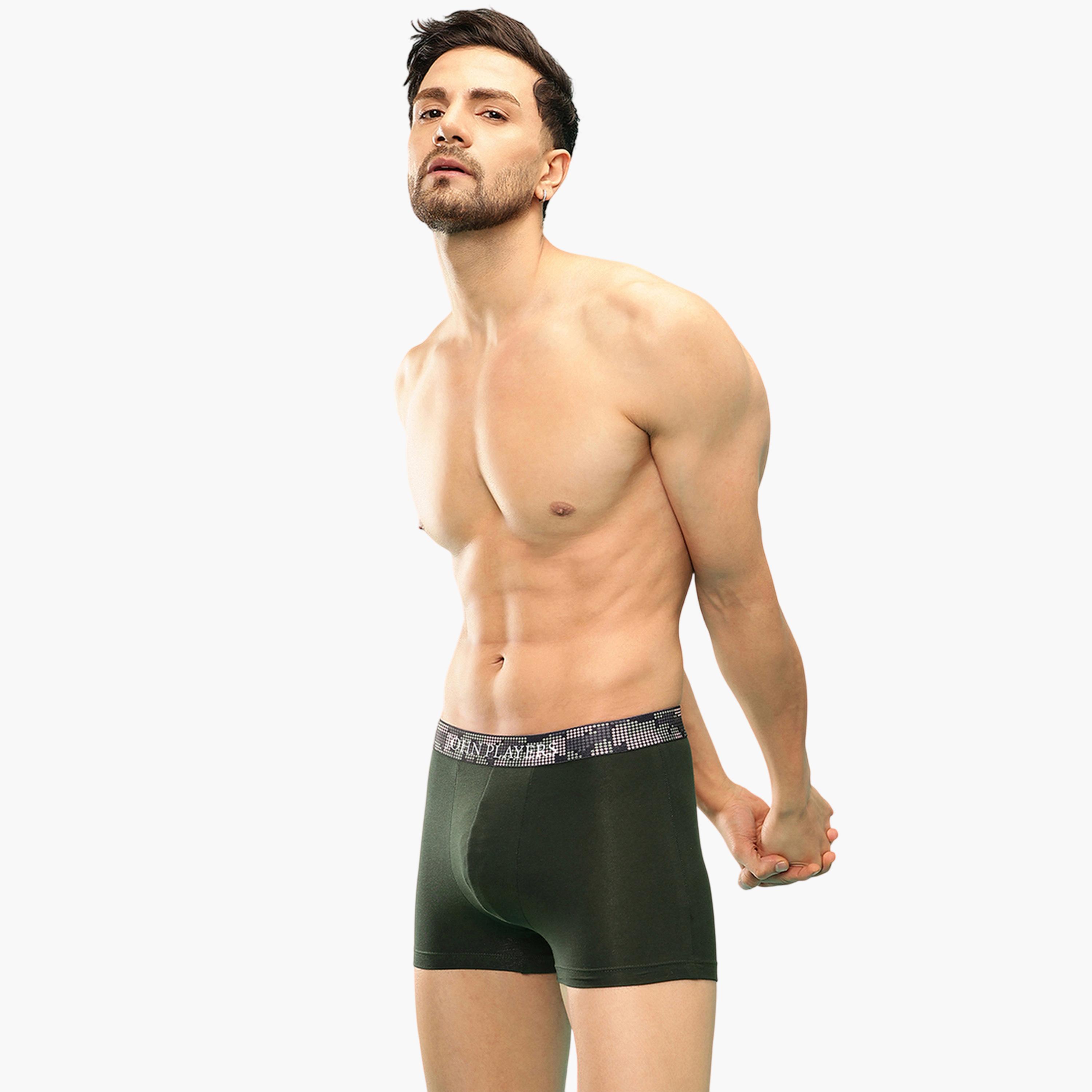 سروال داخلي بلون سادة وحزام خصر بطبعة شعار-men-clothing-innerwear-underwear-image-3
