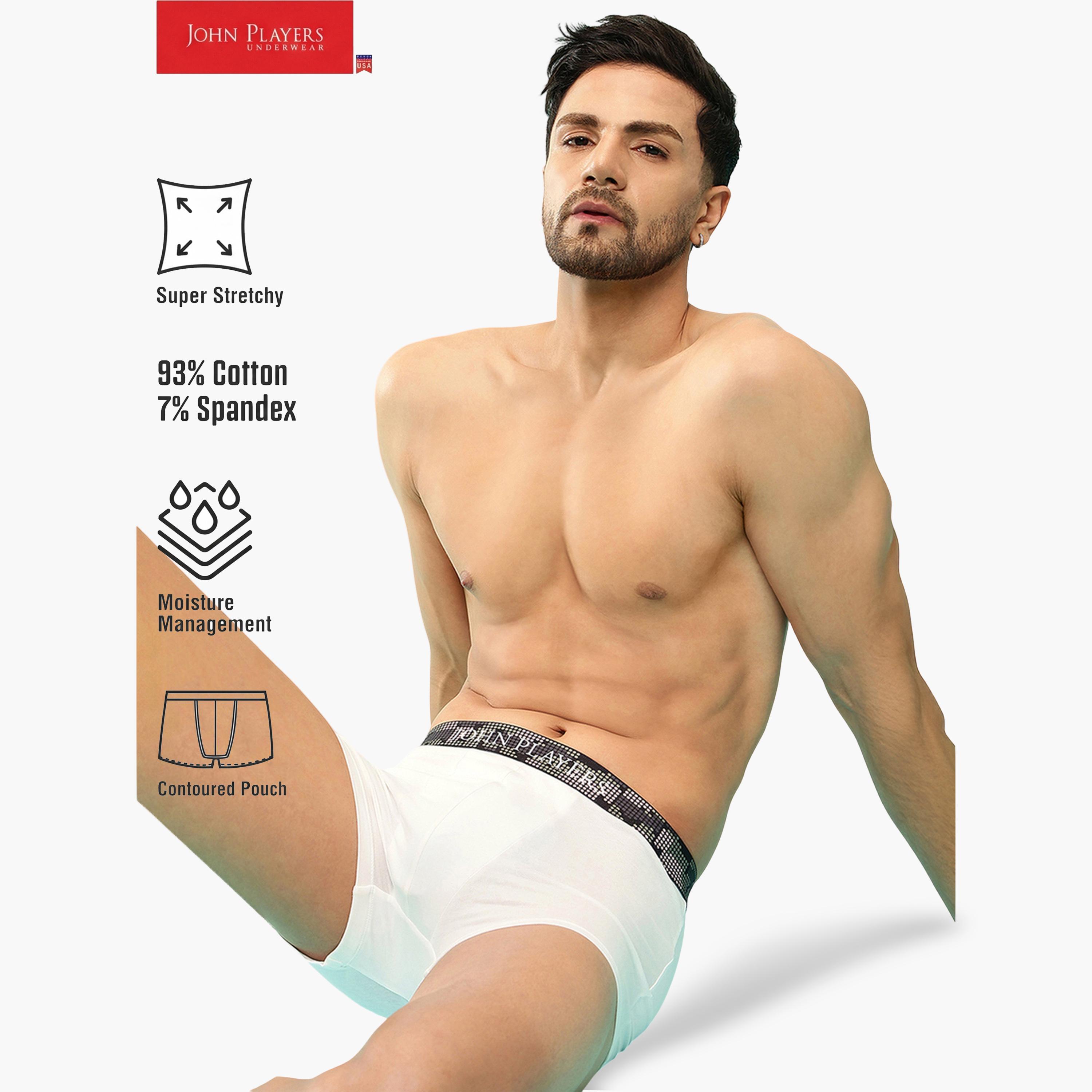 سروال داخلي بلون سادة وحزام خصر بطبعة شعار-men-clothing-innerwear-underwear-image-2