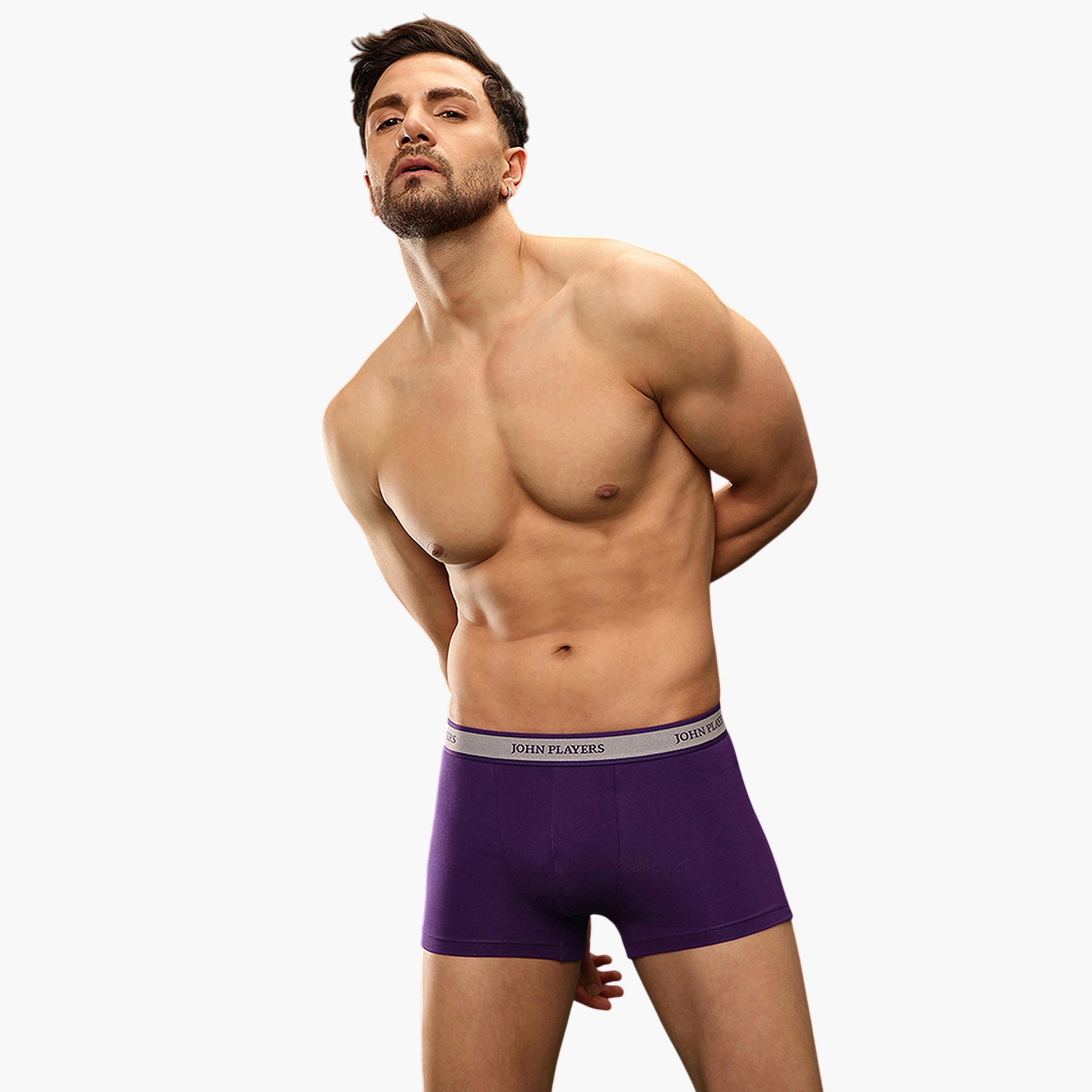 سروال داخلي ترانك وطبعة شعار-men-clothing-innerwear-underwear-image-1