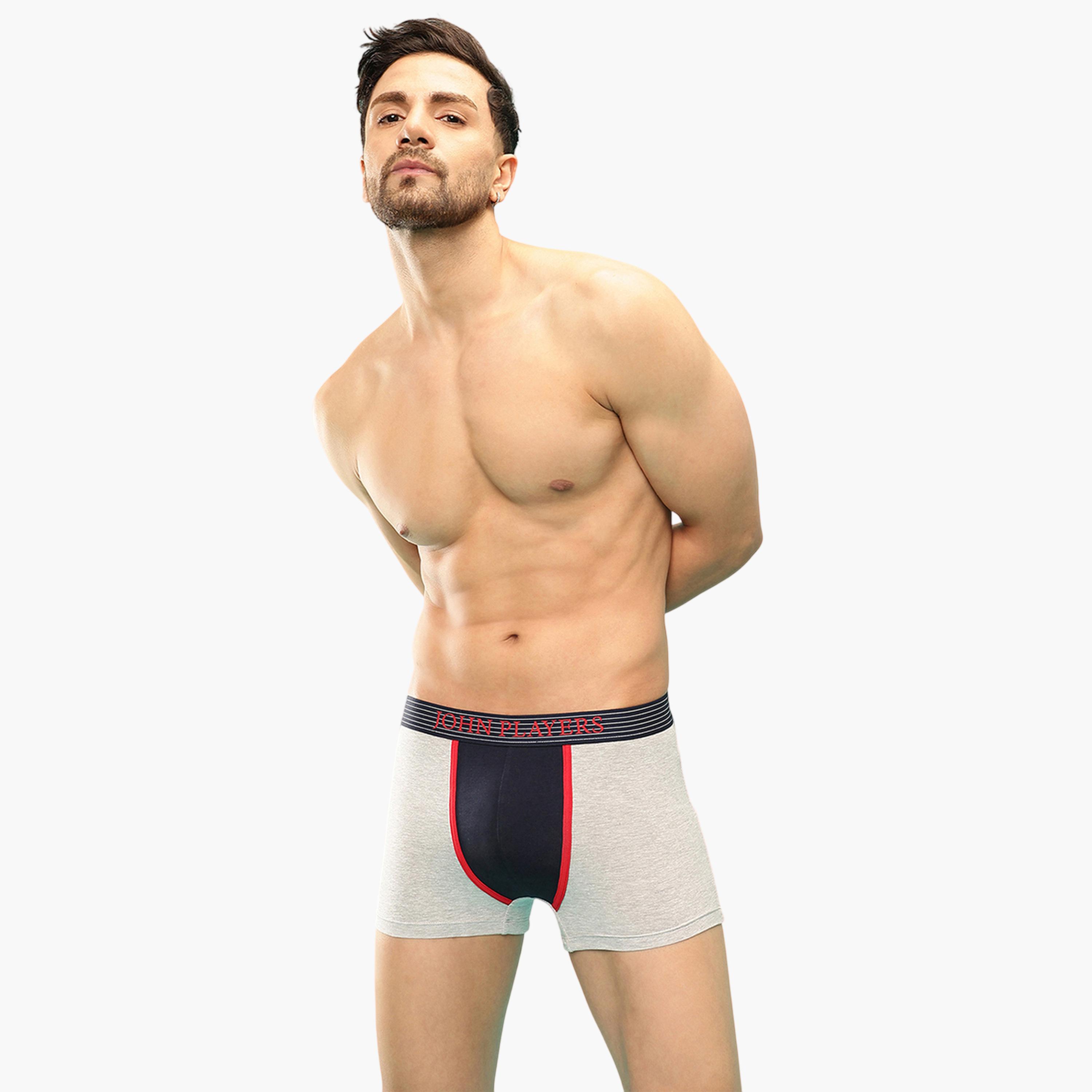 John Player X Styli Grey Color Block Logo Print Trunk Underwear-men-clothing-innerwear-underwear-image-4