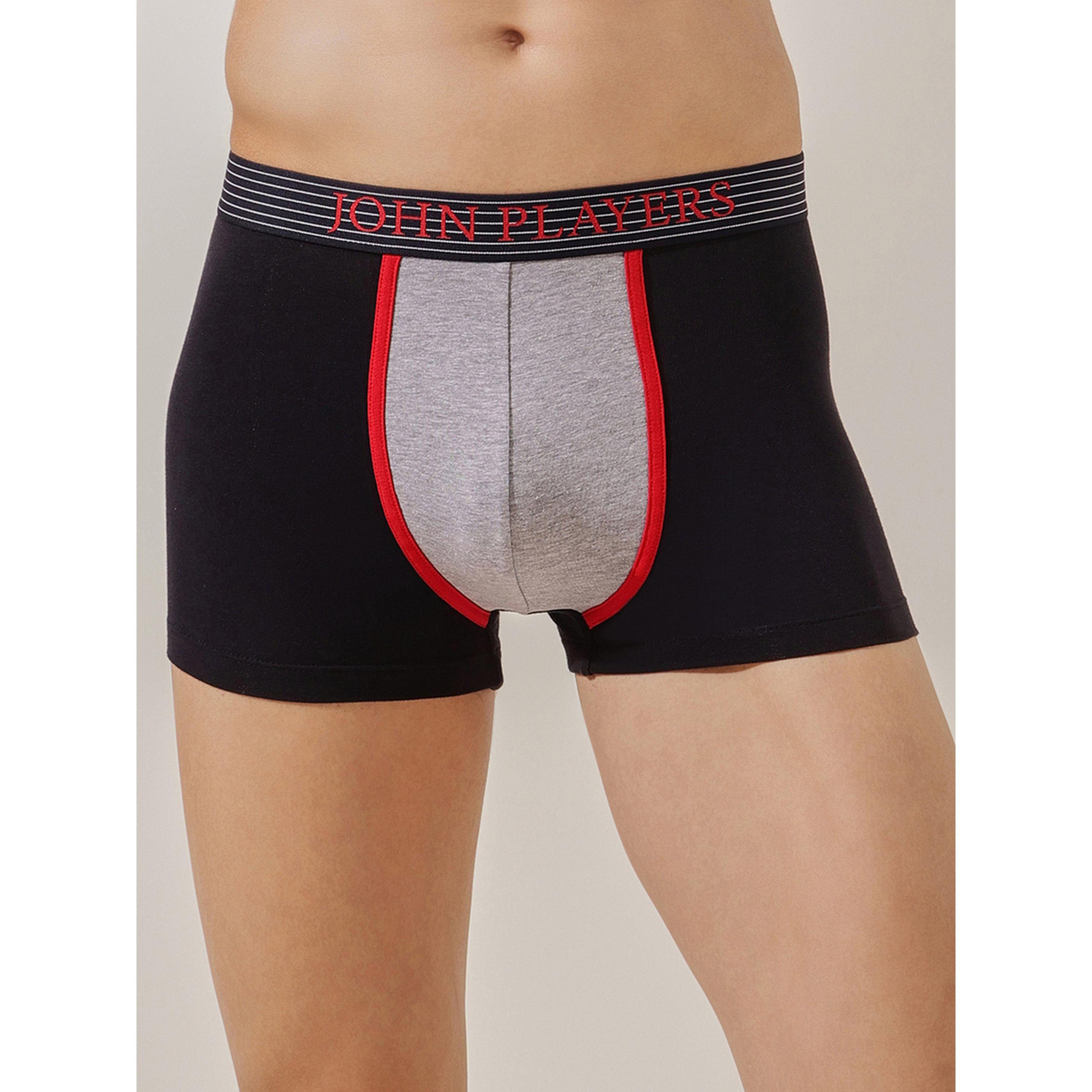 John Player X Styli Black Color Block Logo Print Trunk Underwear-men-clothing-innerwear-underwear-image-3