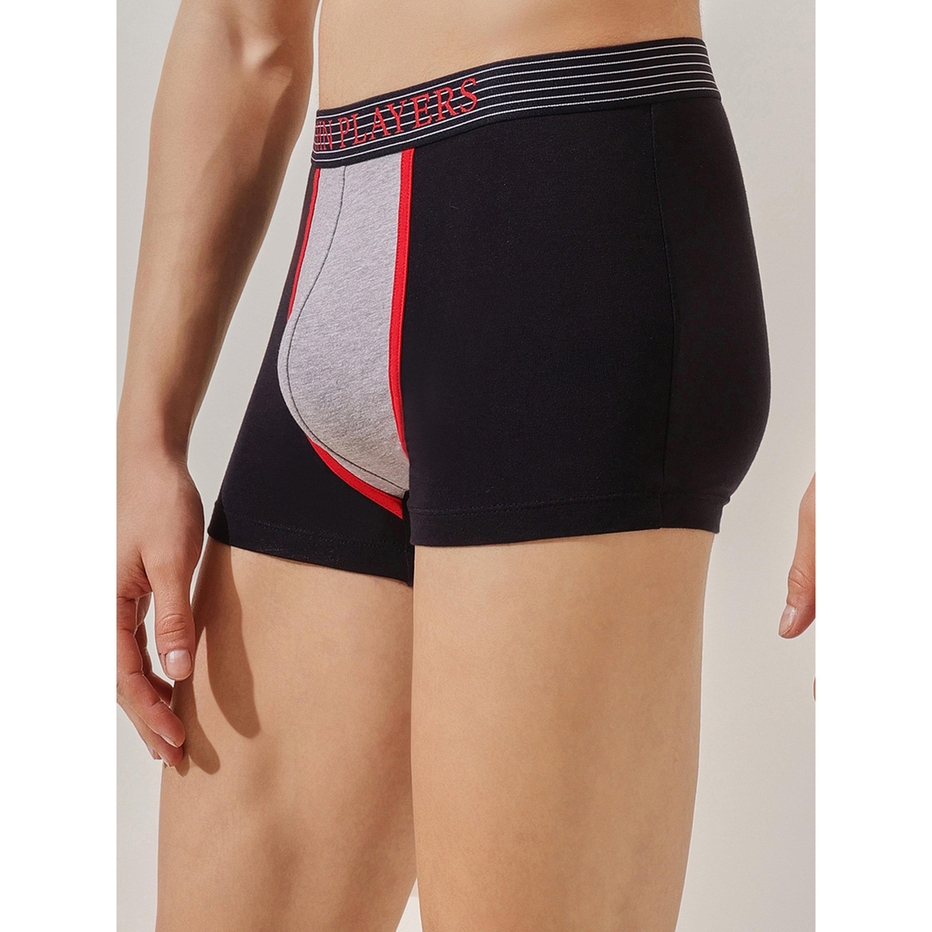 John Player X Styli Black Color Block Logo Print Trunk Underwear-men-clothing-innerwear-underwear-image-5