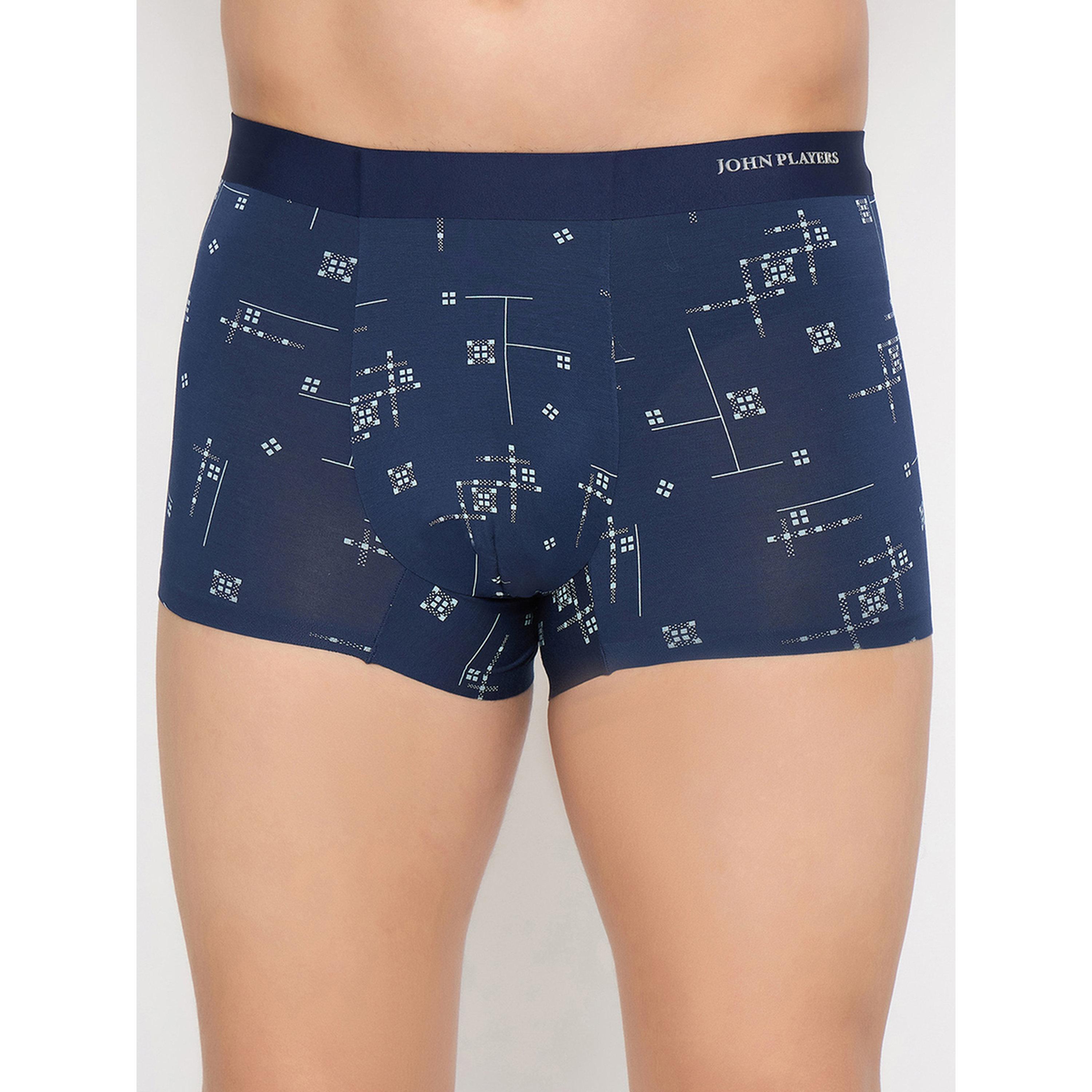 John Player X Styli Navy Blue Printed Modal Trunk Underwear-men-clothing-innerwear-underwear-image-4