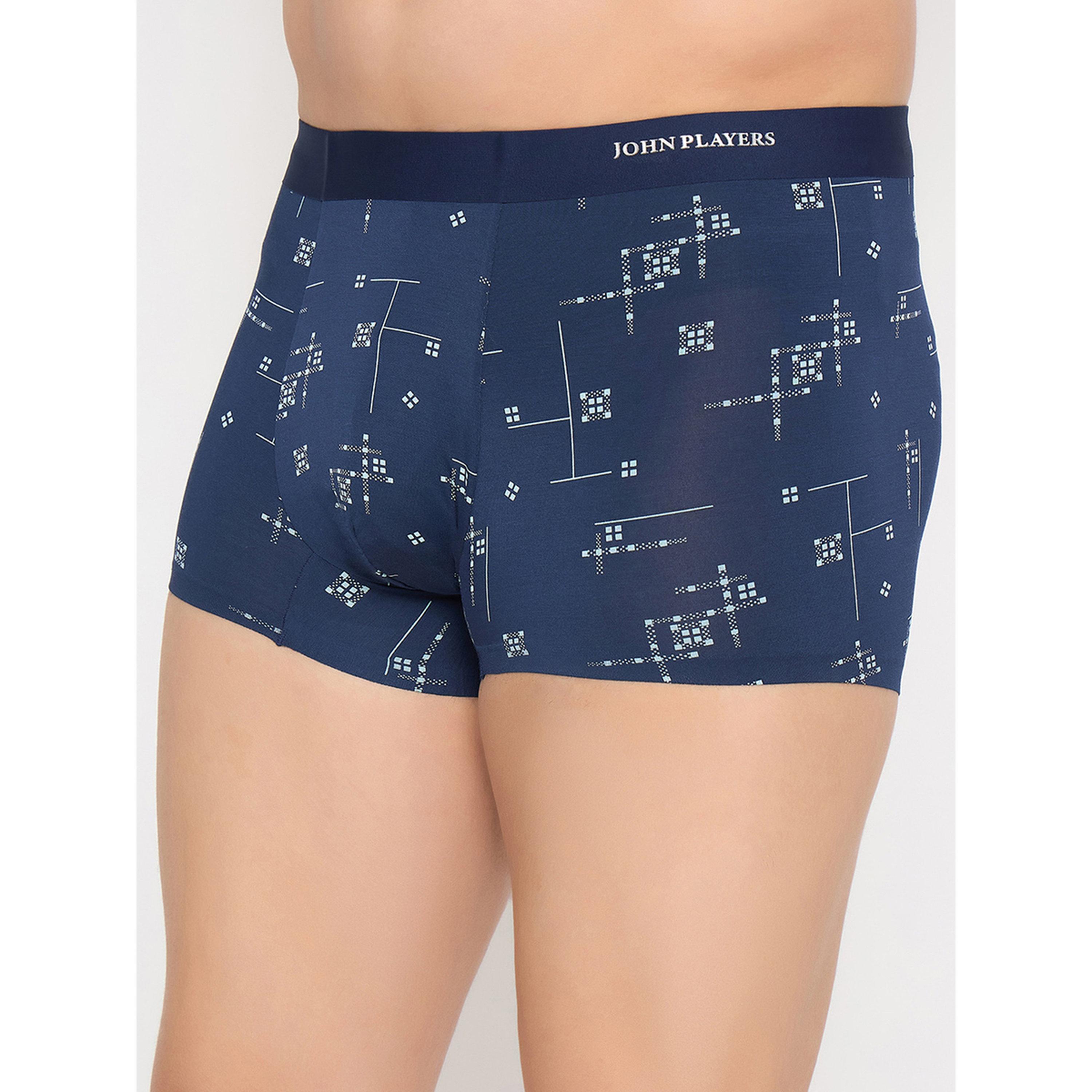 John Player X Styli Navy Blue Printed Modal Trunk Underwear-men-clothing-innerwear-underwear-image-7