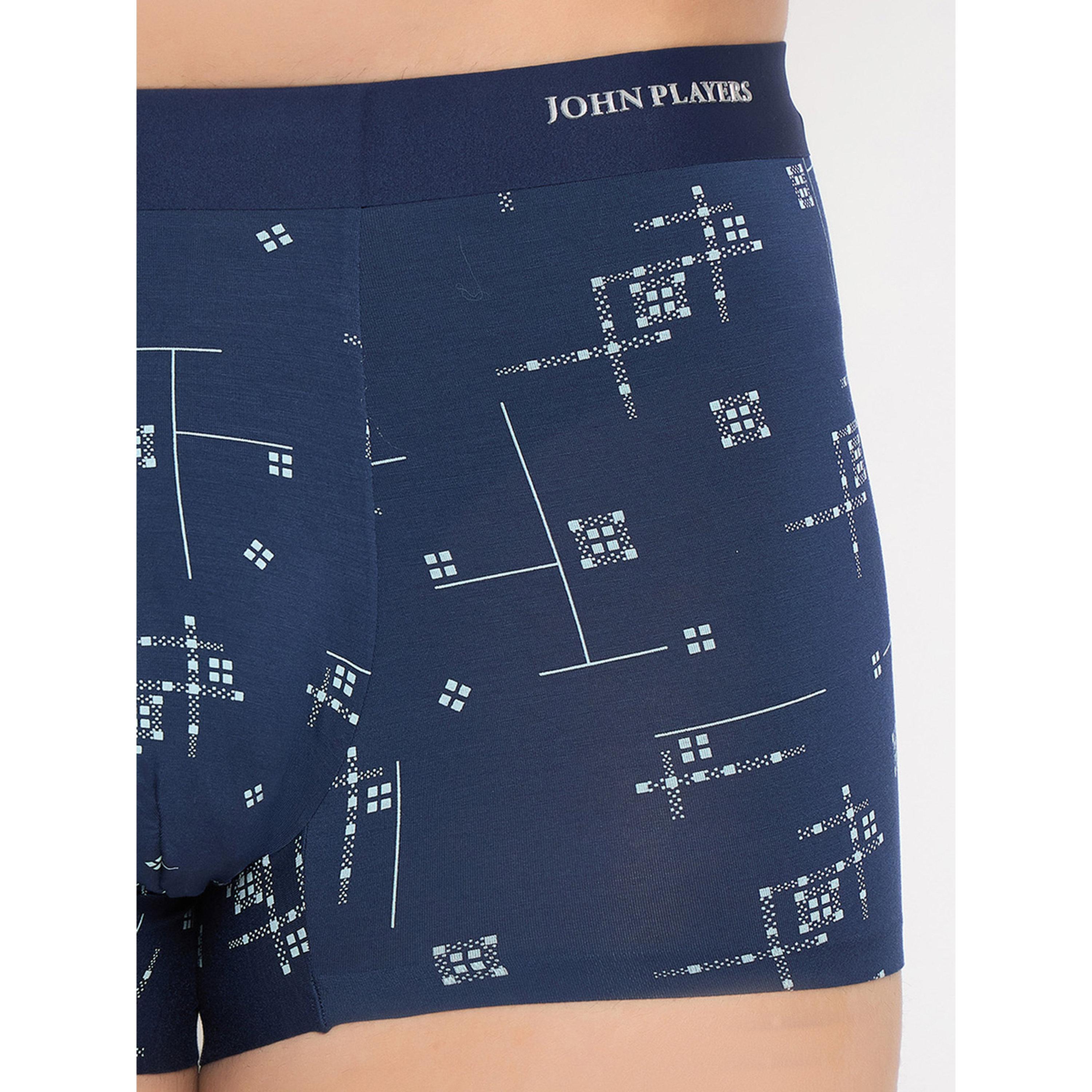 John Player X Styli Navy Blue Printed Modal Trunk Underwear-men-clothing-innerwear-underwear-image-8