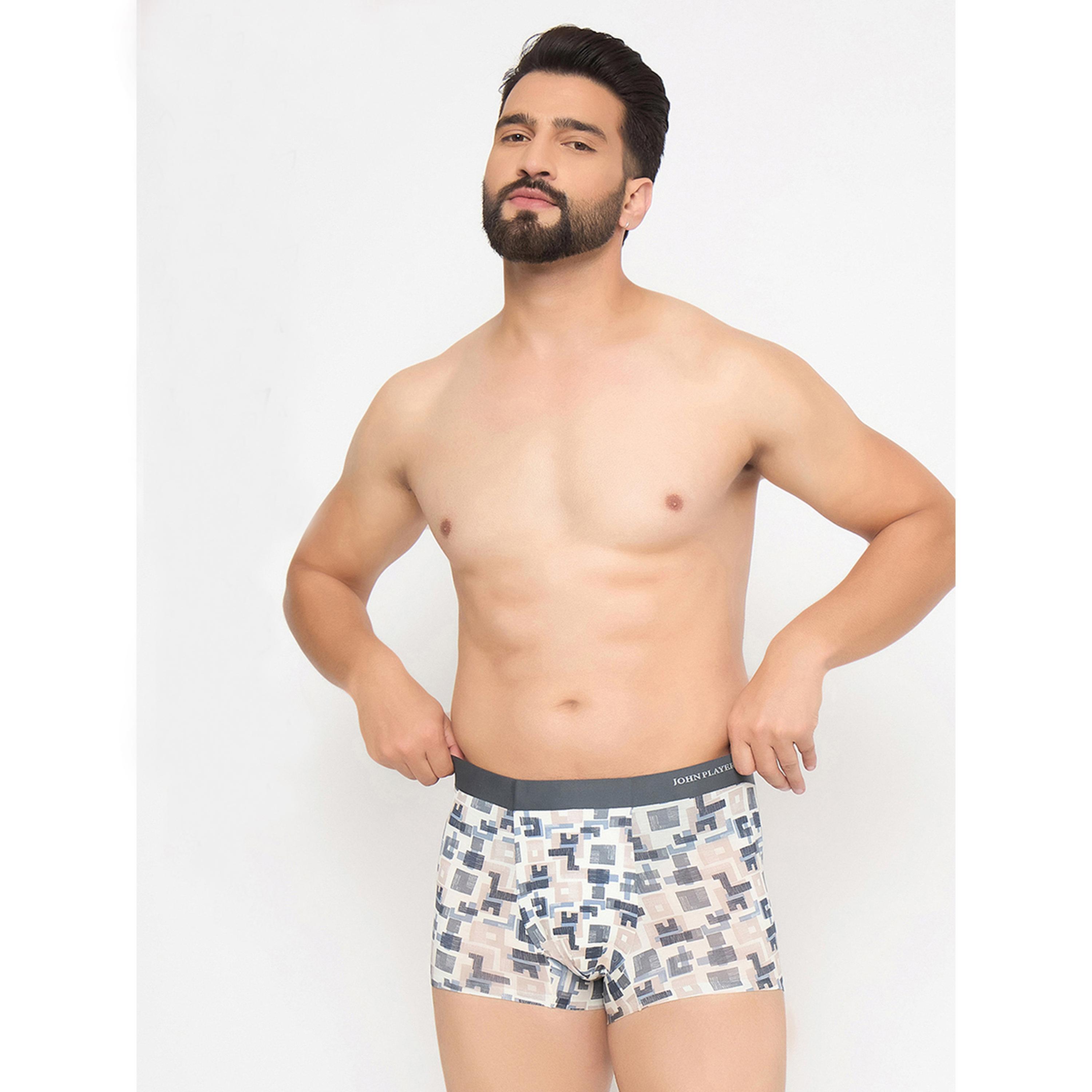 John Player X Styli White Printed Modal Trunk Underwear-men-clothing-innerwear-underwear-image-2