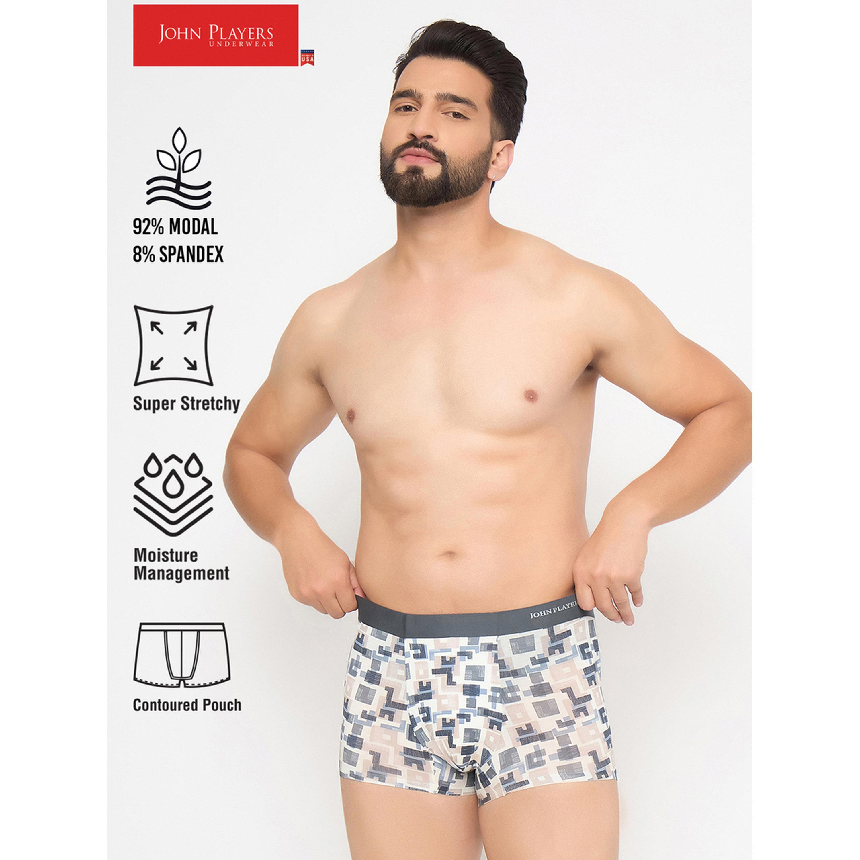 John Player X Styli White Printed Modal Trunk Underwear-men-clothing-innerwear-underwear-image-3