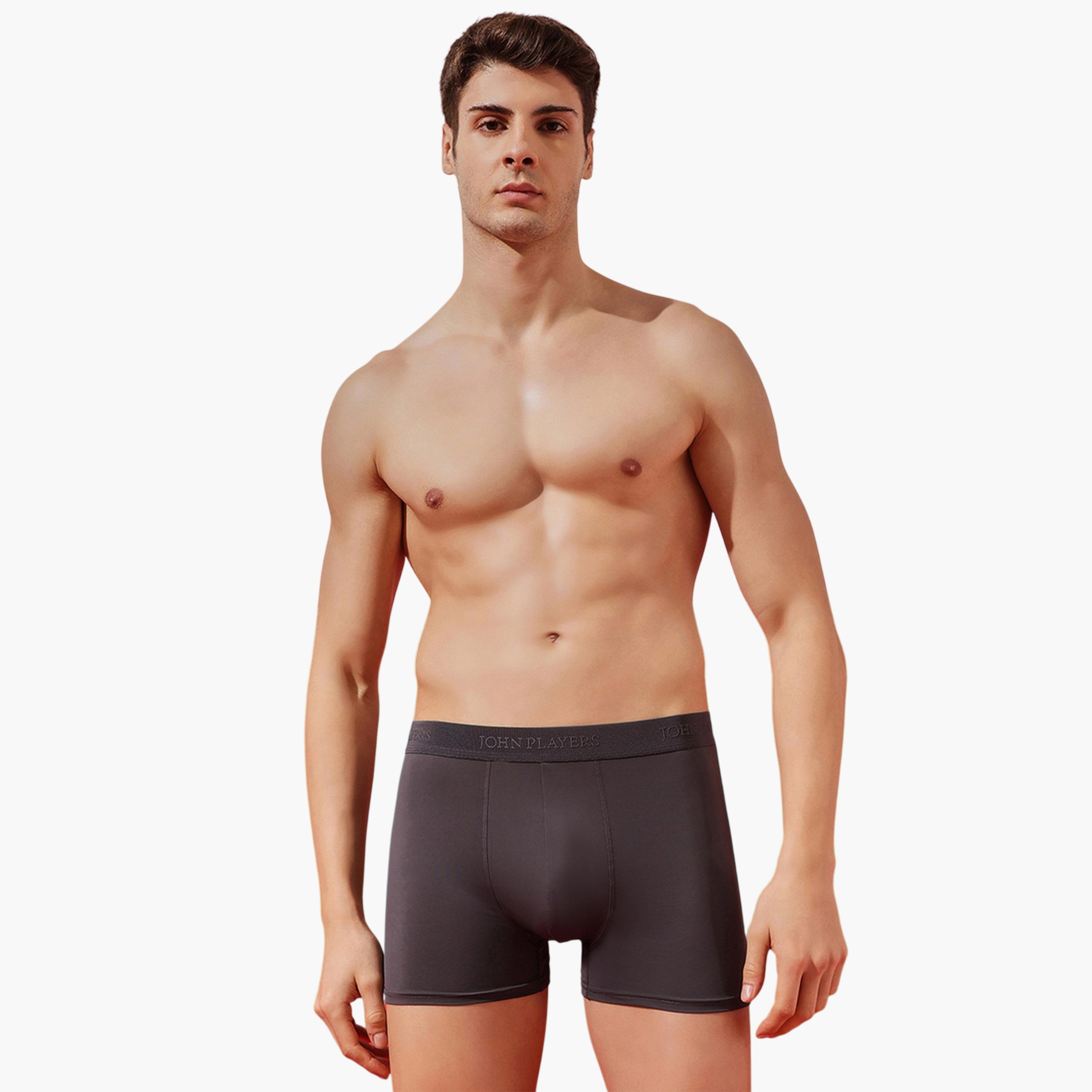 John Player X Styli Grey Comfort Fit Trunks Underwear-men-clothing-innerwear-underwear-image-1
