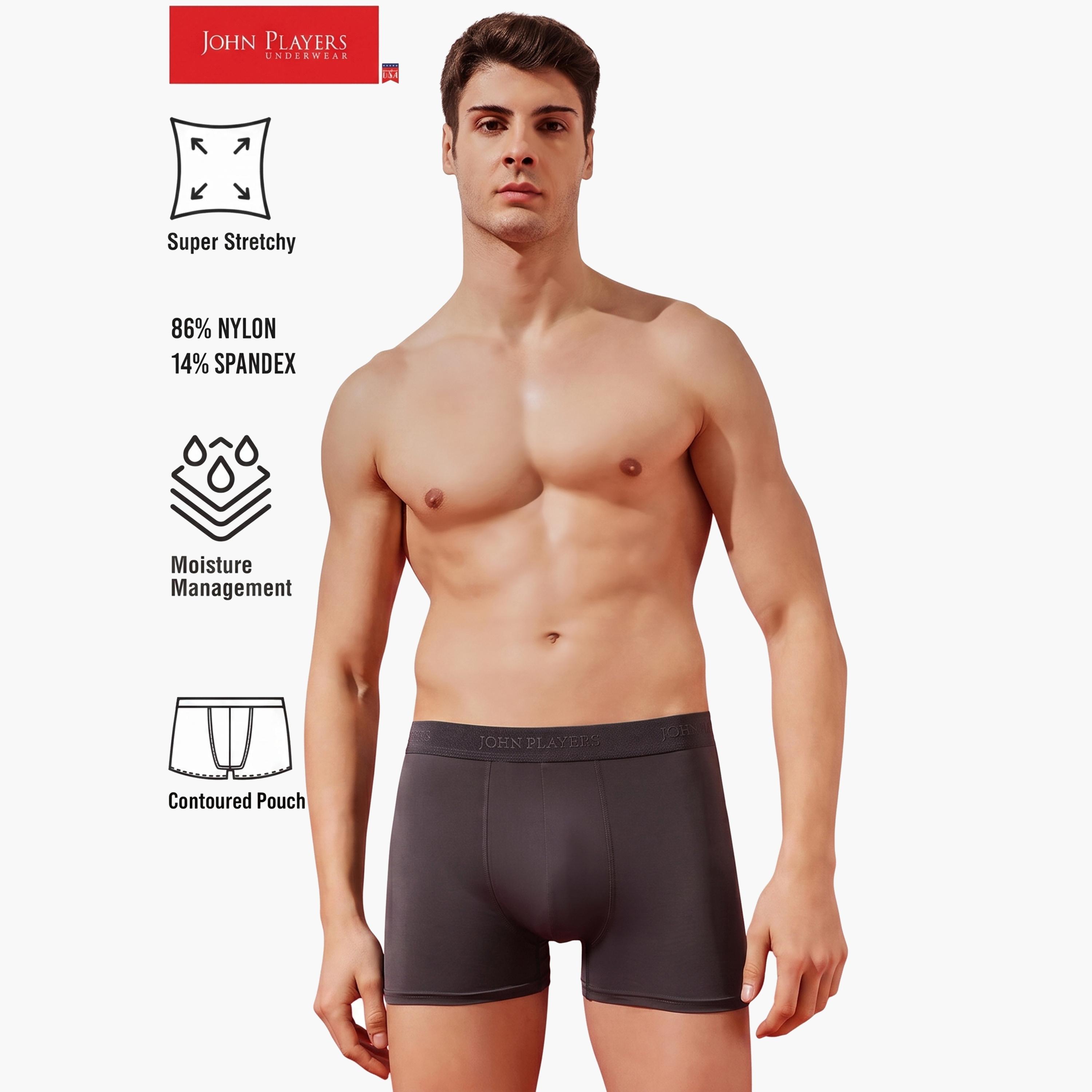 John Player X Styli Grey Comfort Fit Trunks Underwear-men-clothing-innerwear-underwear-image-2