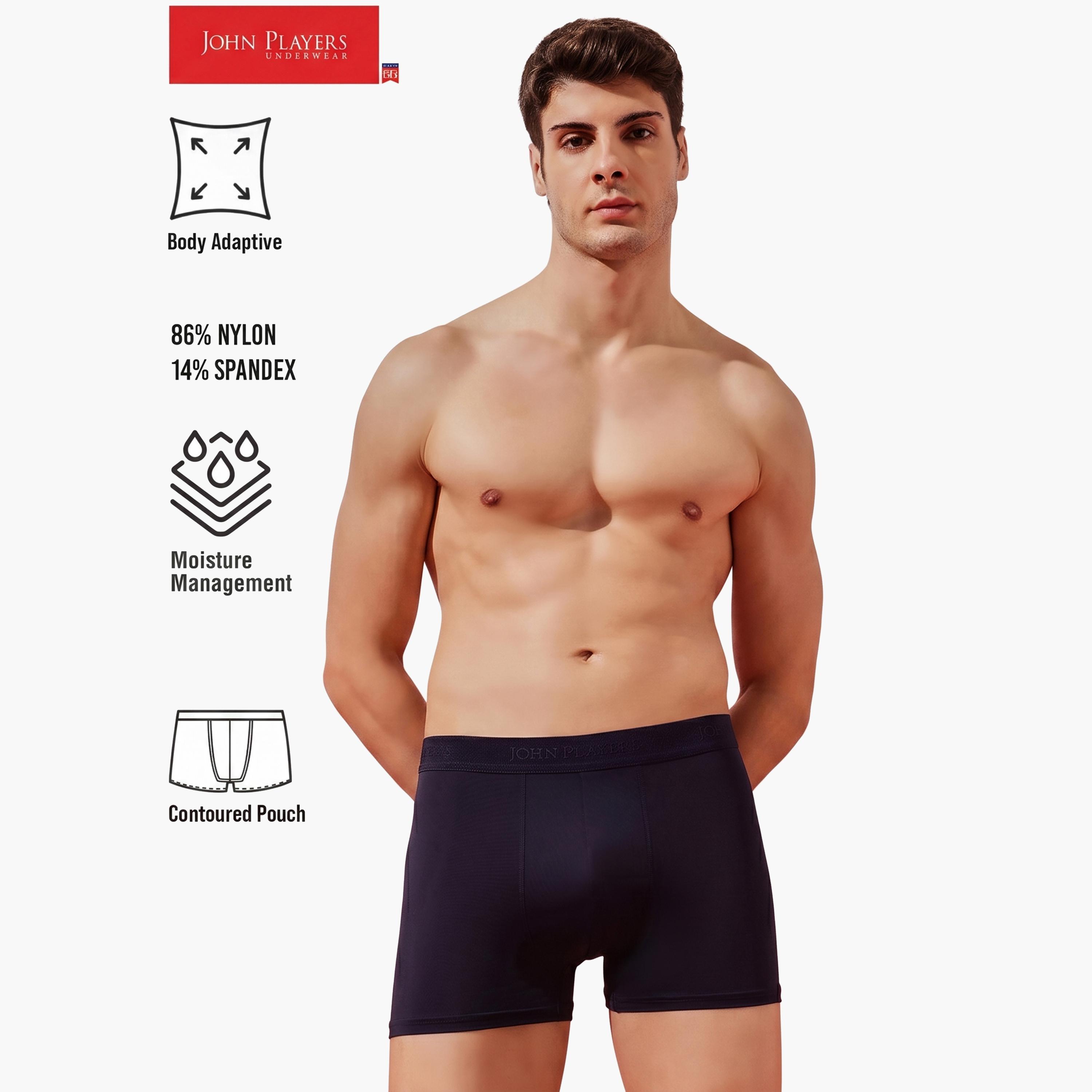 John Player X Styli Navy Blue Solid Comfort Trunk Underwear-men-clothing-innerwear-underwear-image-2