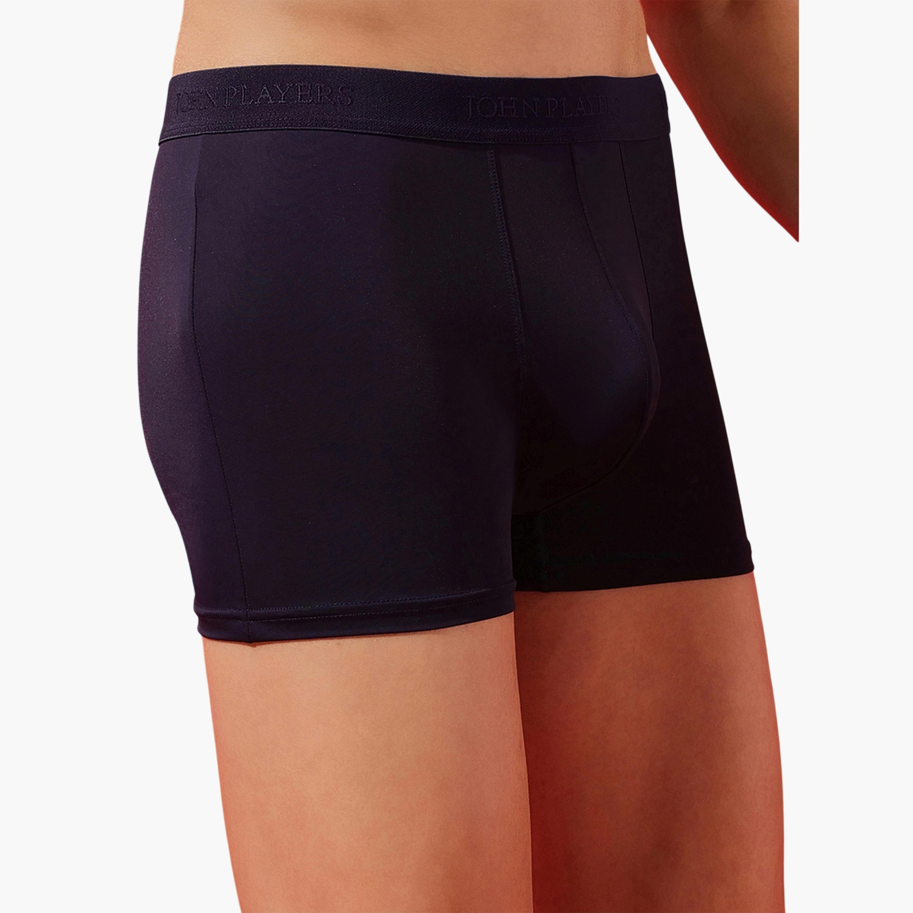 John Player X Styli Navy Blue Solid Comfort Trunk Underwear-men-clothing-innerwear-underwear-image-4