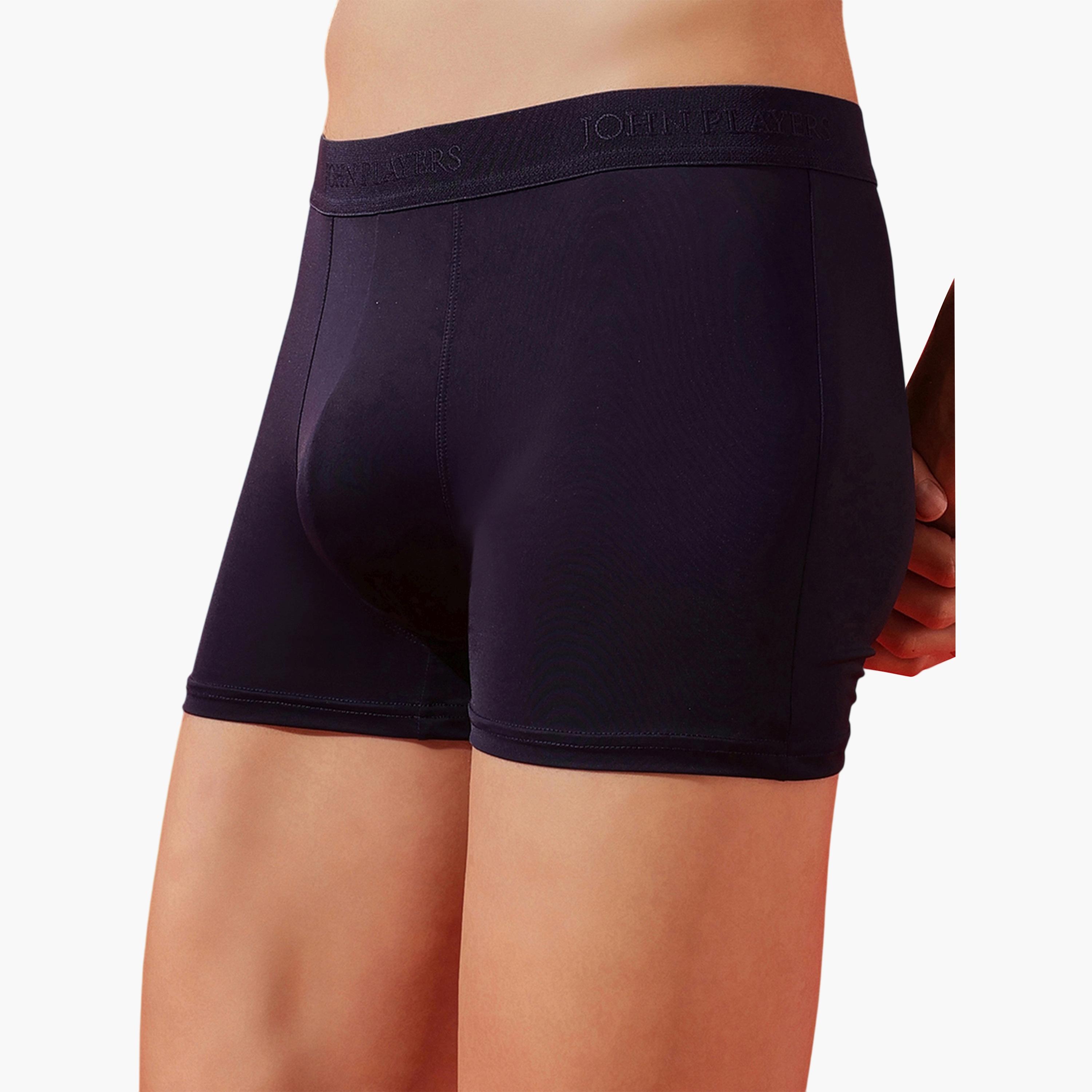 John Player X Styli Navy Blue Solid Comfort Trunk Underwear-men-clothing-innerwear-underwear-image-5
