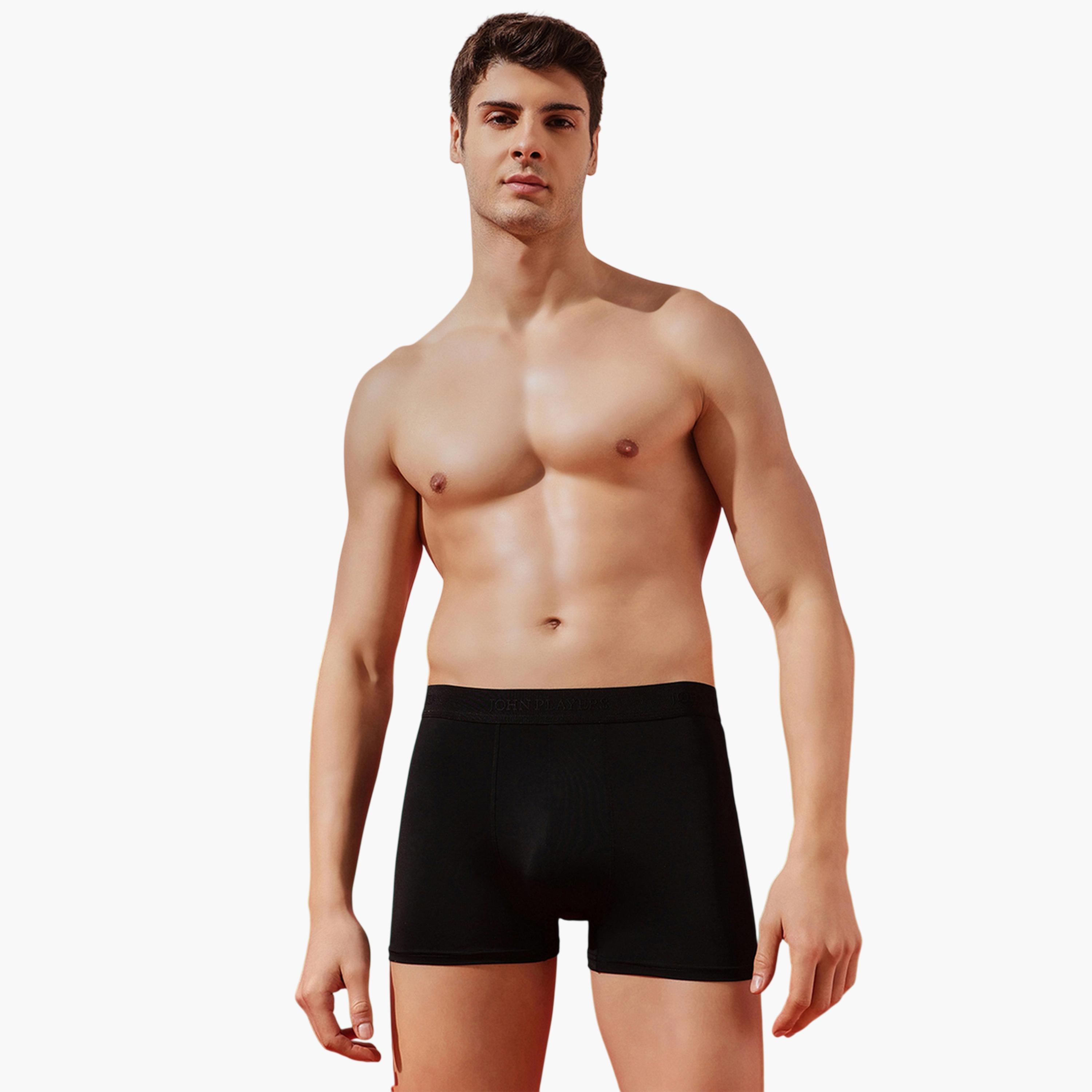 John Player X Styli Black Solid Comfort Trunk Underwear-men-clothing-innerwear-underwear-image-1