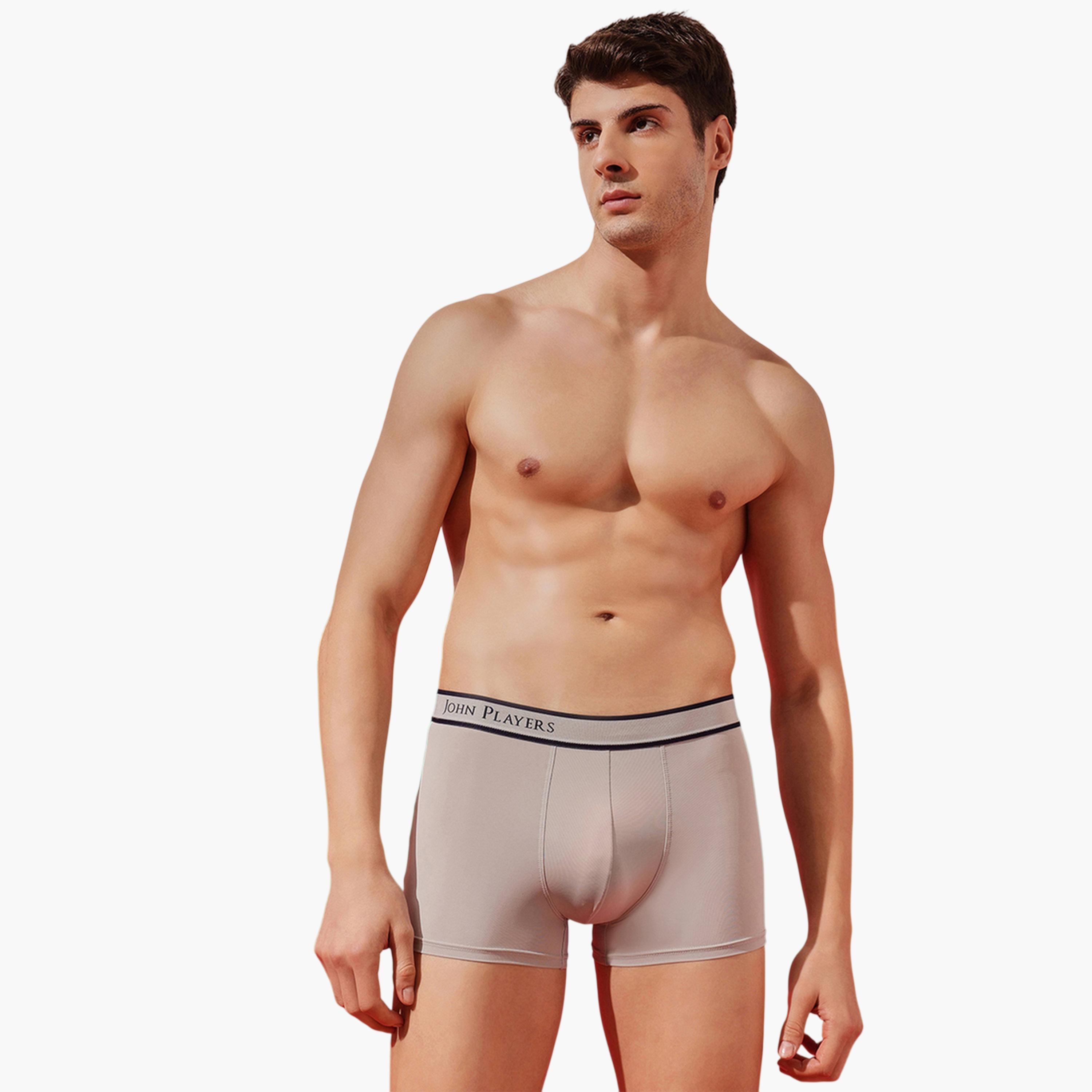 John Player X Styli Light Grey Logo Print Trunks Underwear-men-clothing-innerwear-underwear-image-2