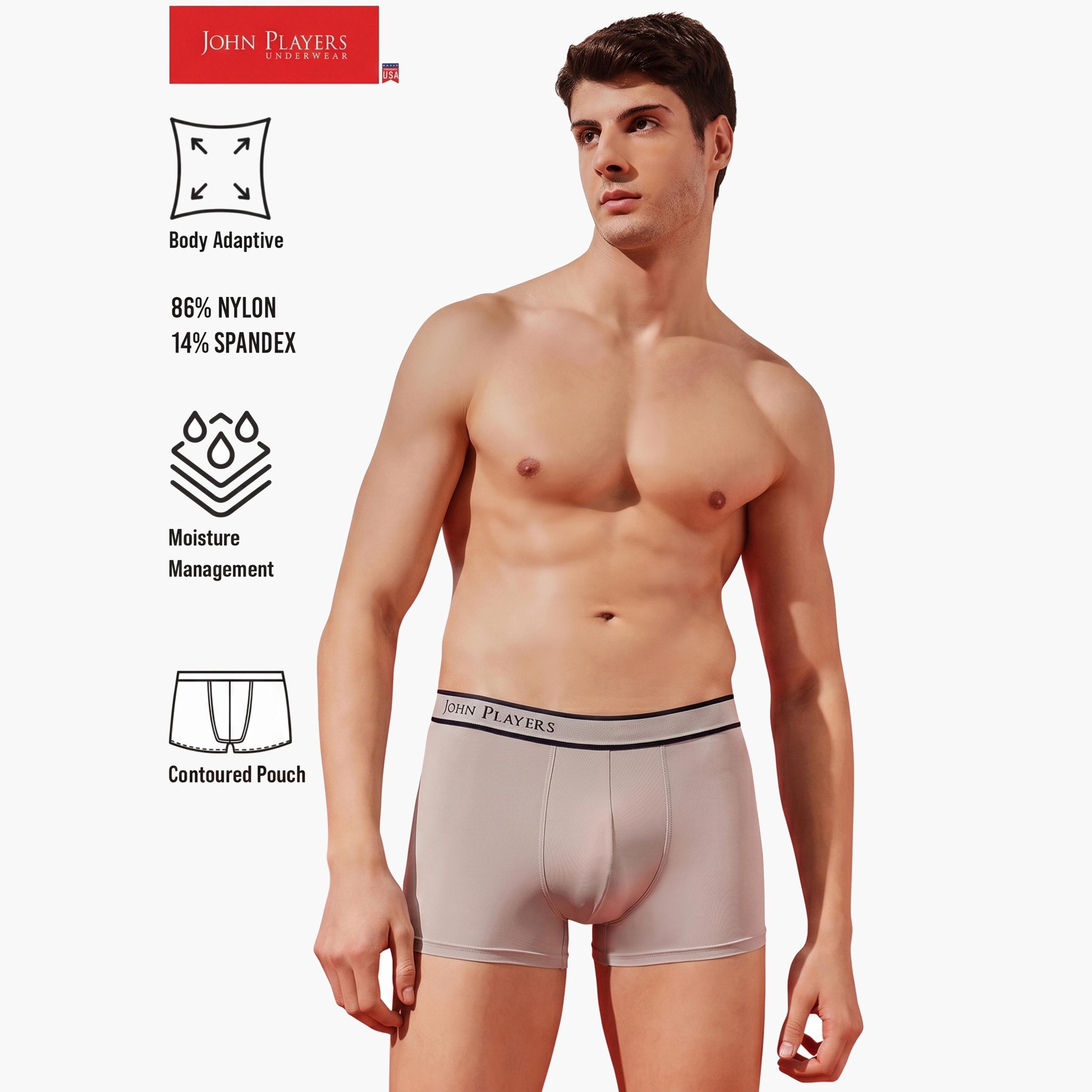 John Player X Styli Light Grey Logo Print Trunks Underwear-men-clothing-innerwear-underwear-image-4