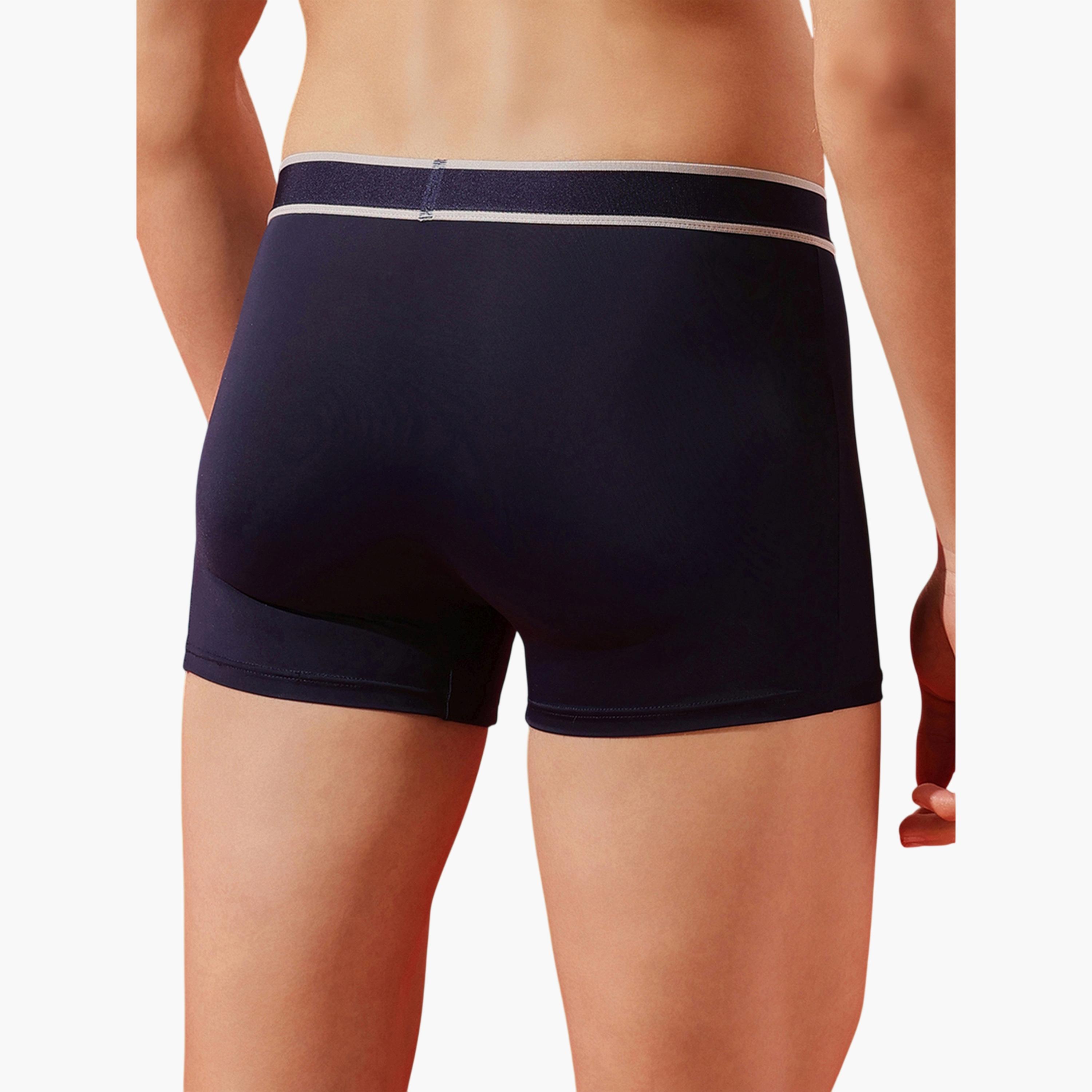 سروال داخلي ترانك بشريط جانبي وطبعة شعار-men-clothing-innerwear-underwear-image-7