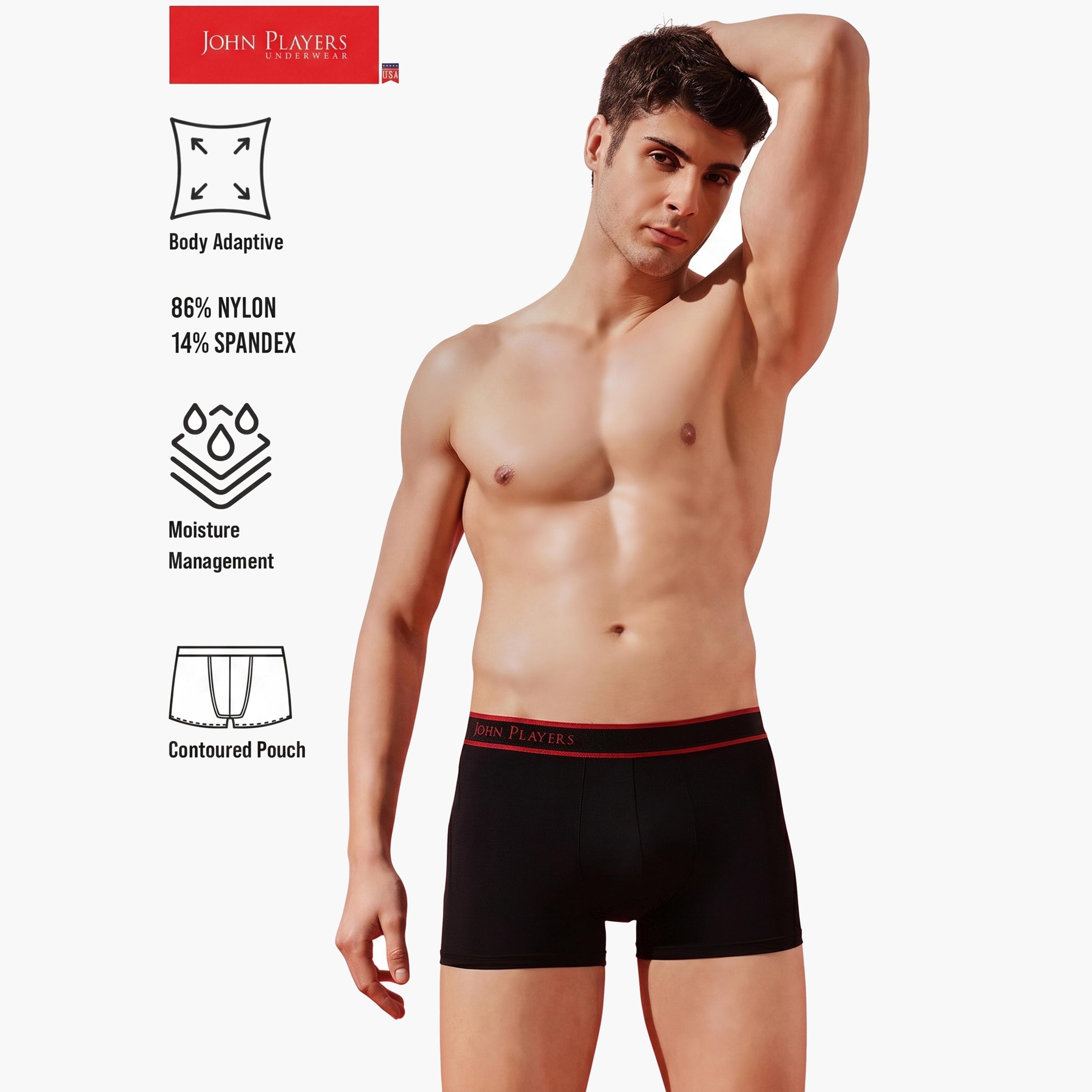 سروال داخلي ترانك بشريط جانبي وطبعة شعار-men-clothing-innerwear-underwear-image-4