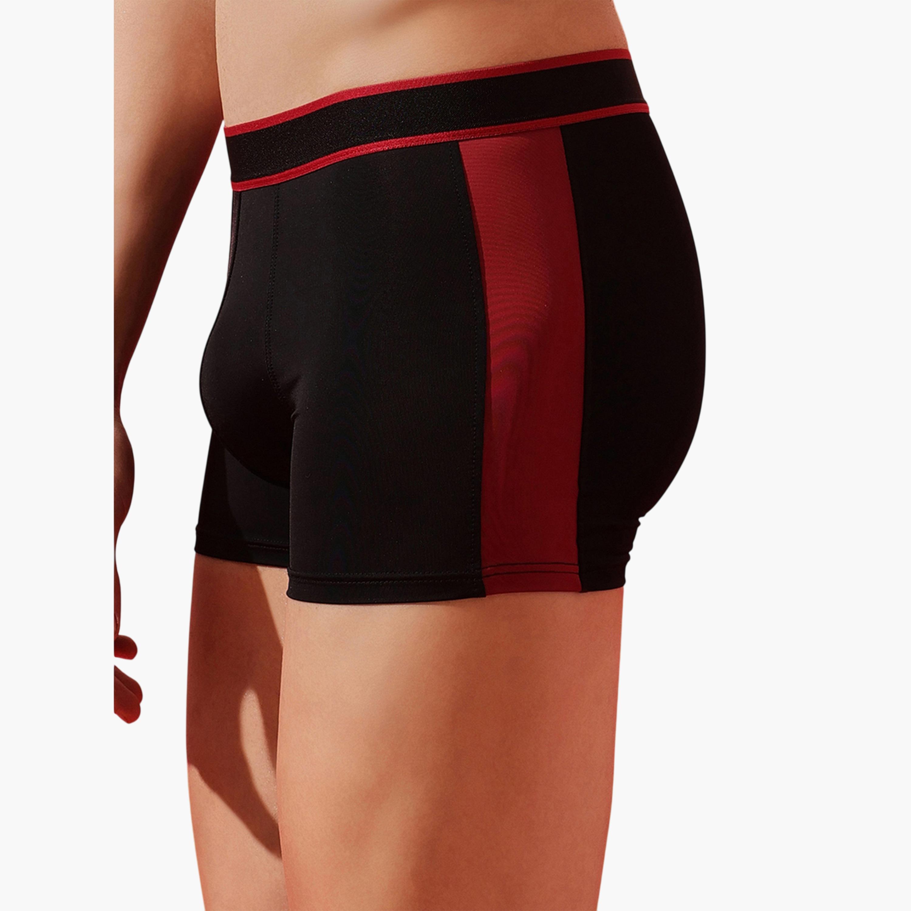 John Player X Styli Black Logo Print Red Side Stripe Trunk Underwear-men-clothing-innerwear-underwear-image-7