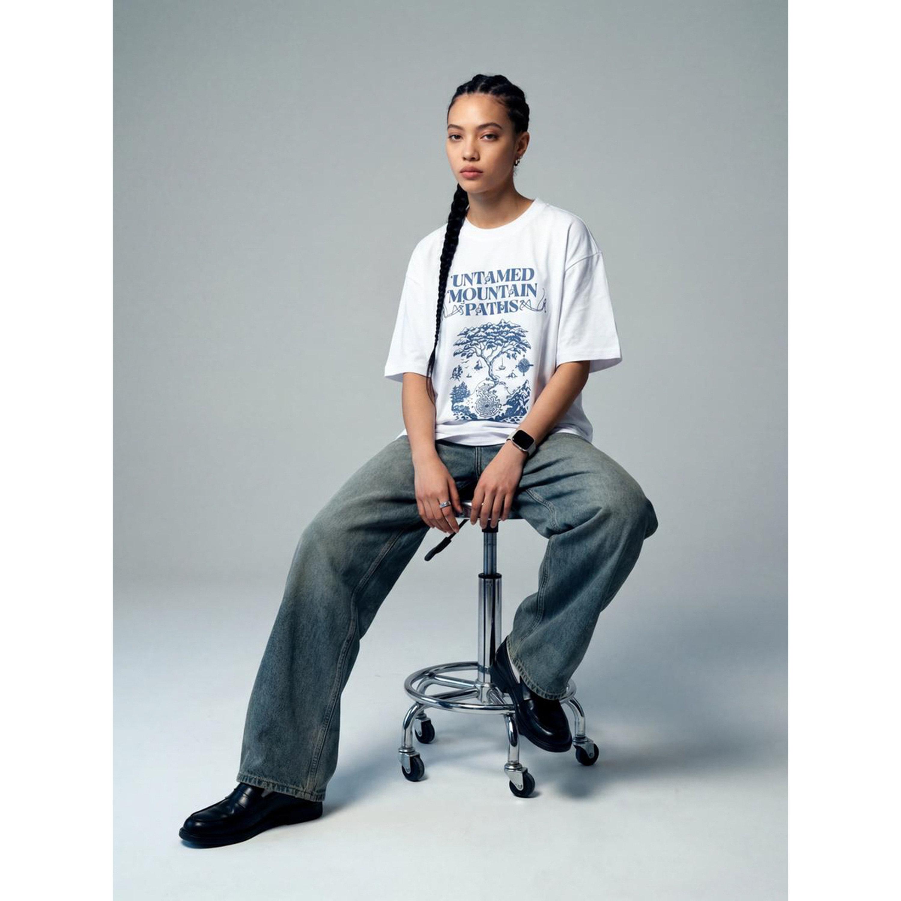 REPRISE X Styli White Graphic Print Short Sleeves Oversized T-Shirt-women-clothing-tshirts-image-4