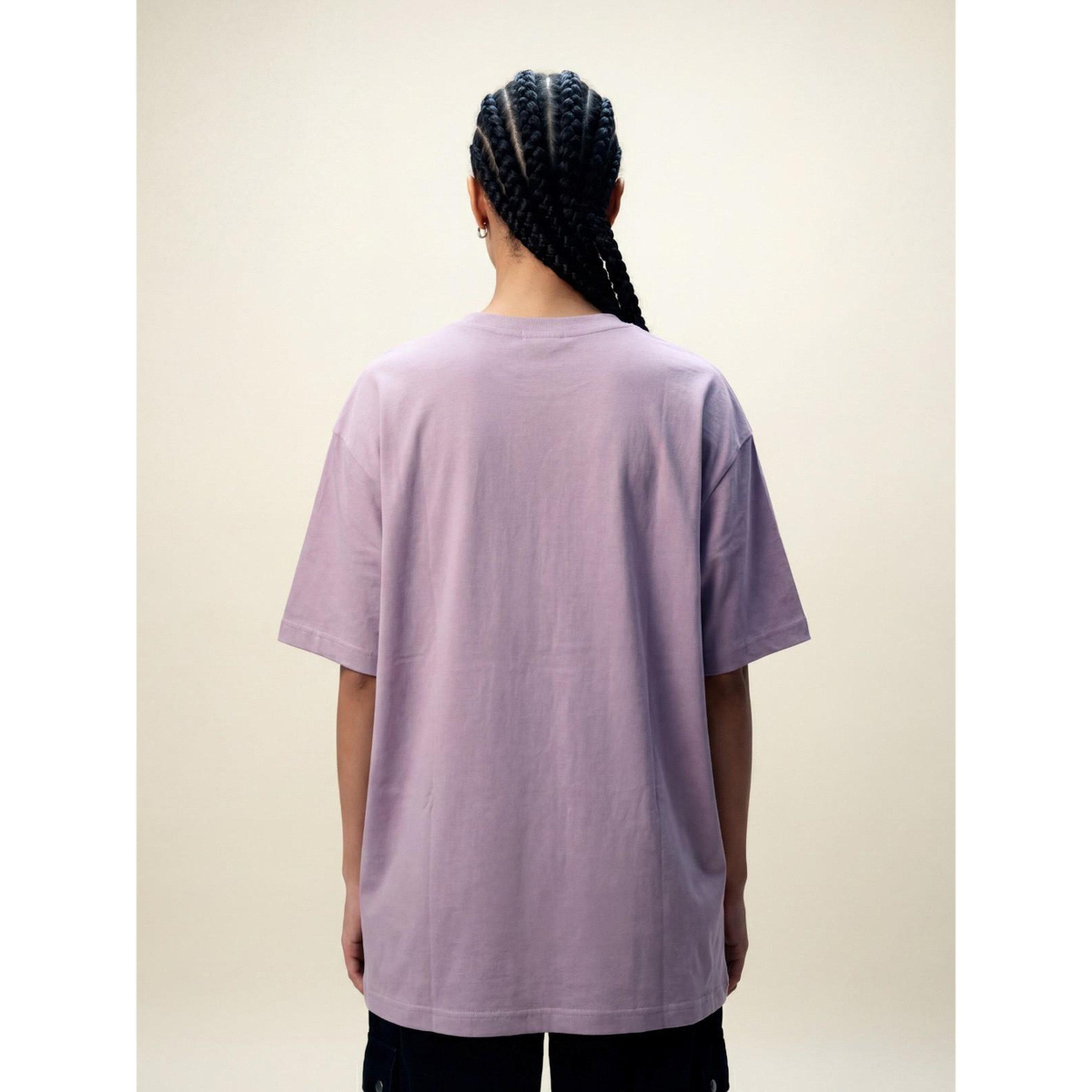 REPRISE X Styli Purple Graphic Print Round Neck Short Sleeves T-Shirt-women-clothing-tshirts-image-2