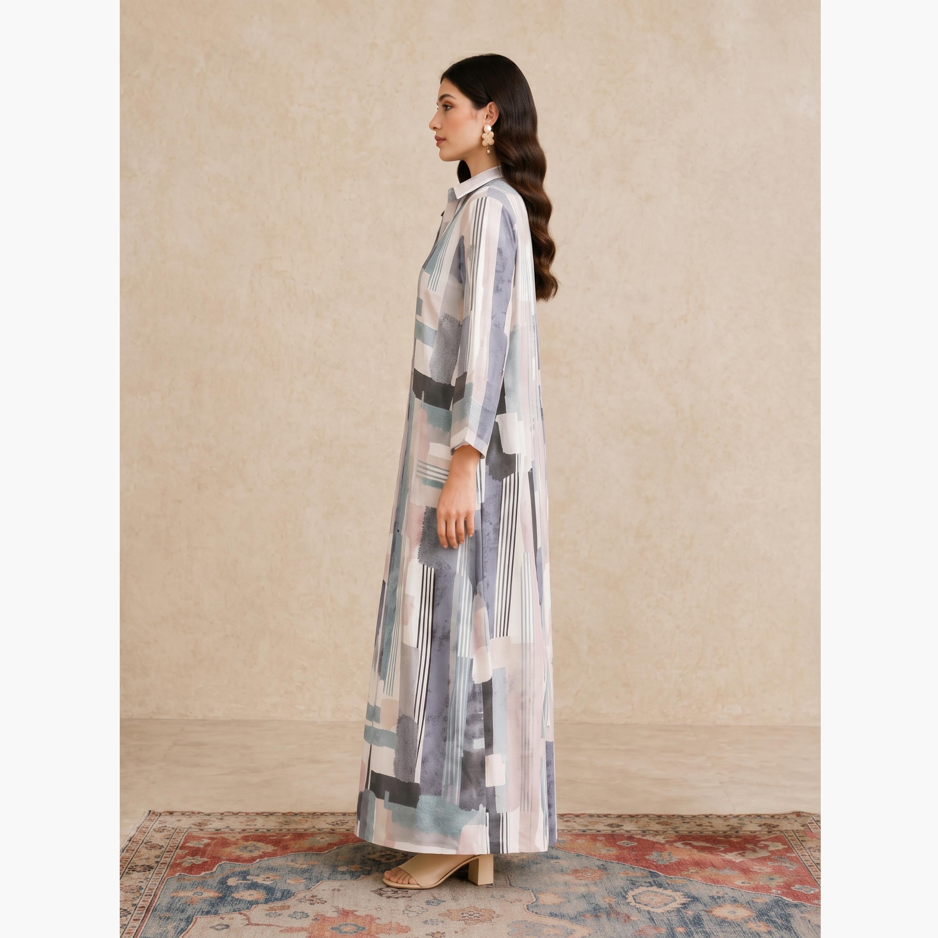 Take Two Multi Printed Open Collar Jalabiya-women-arabicclothing-jalabiyas-image-3