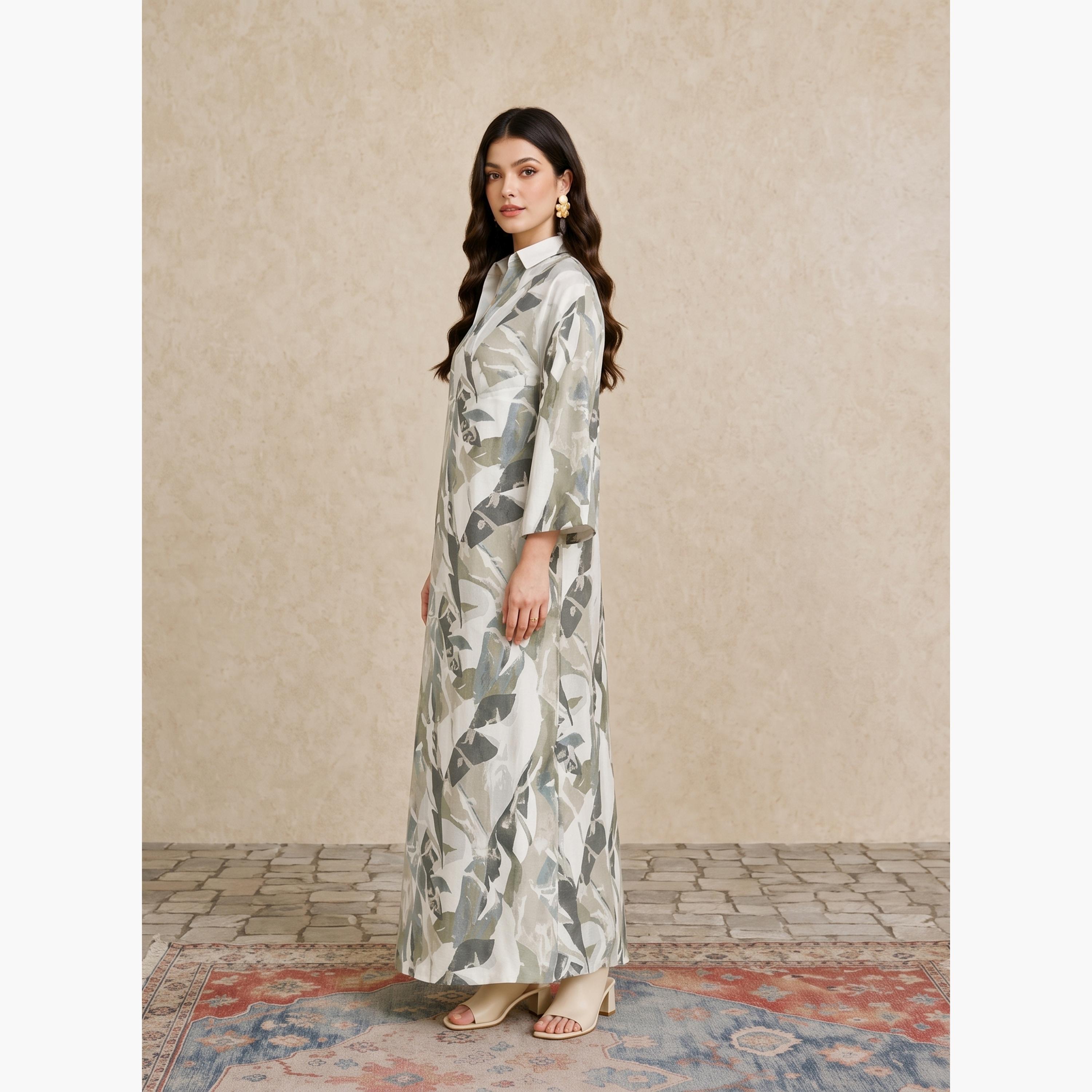 Take Two Multi Printed Open Collar Jalabiya-women-arabicclothing-jalabiyas-image-5