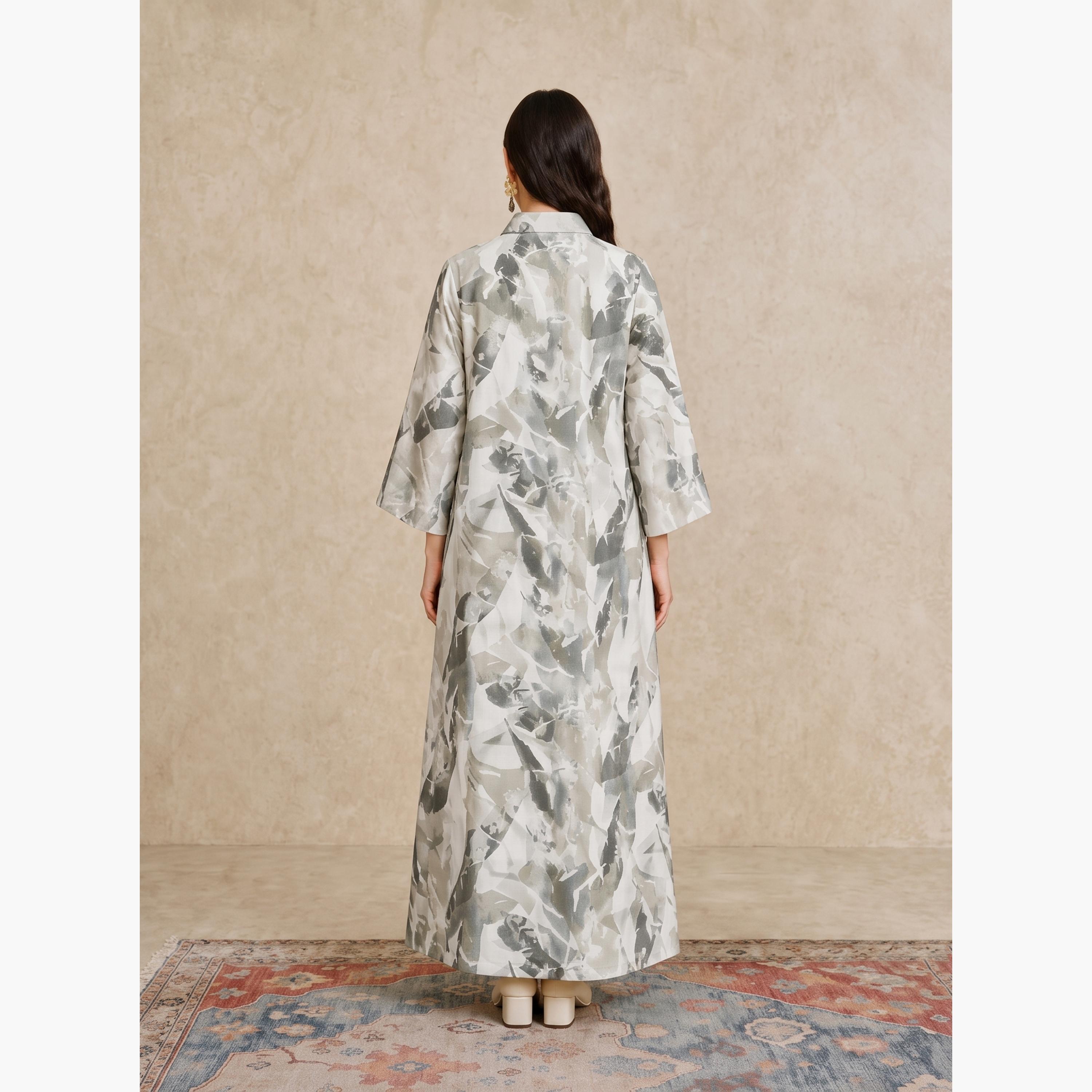 Take Two Multi Printed Open Collar Jalabiya-women-arabicclothing-jalabiyas-image-6