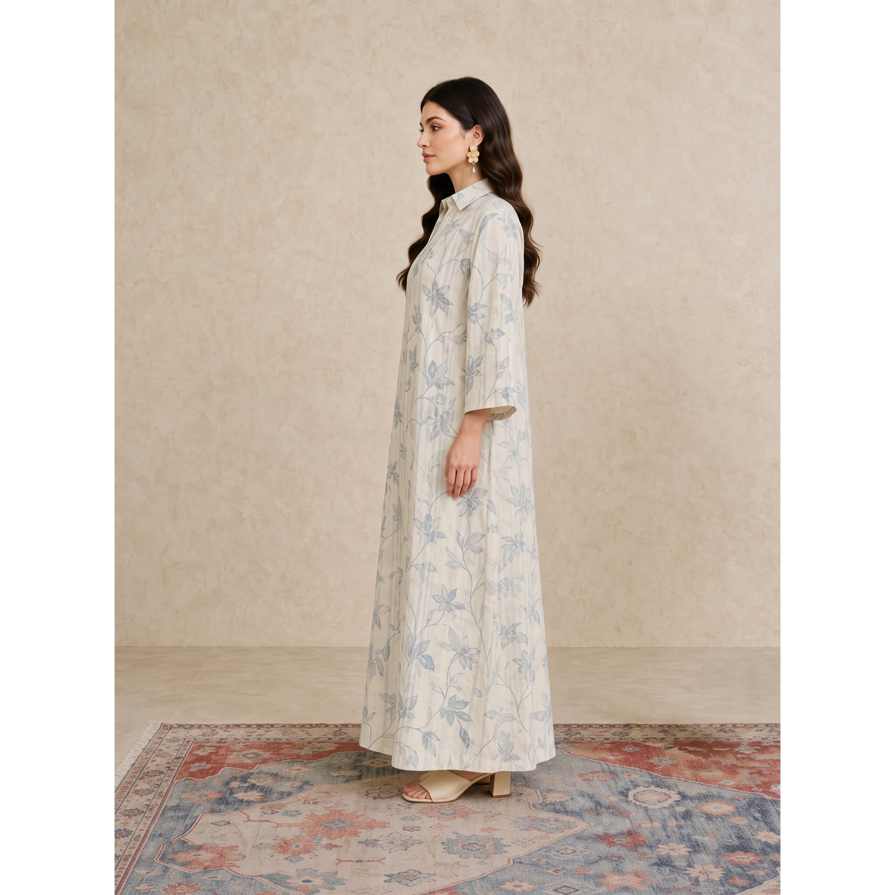 جلابية بياقة مفتوحة وطبعات أزهار-women-arabicclothing-jalabiyas-image-3