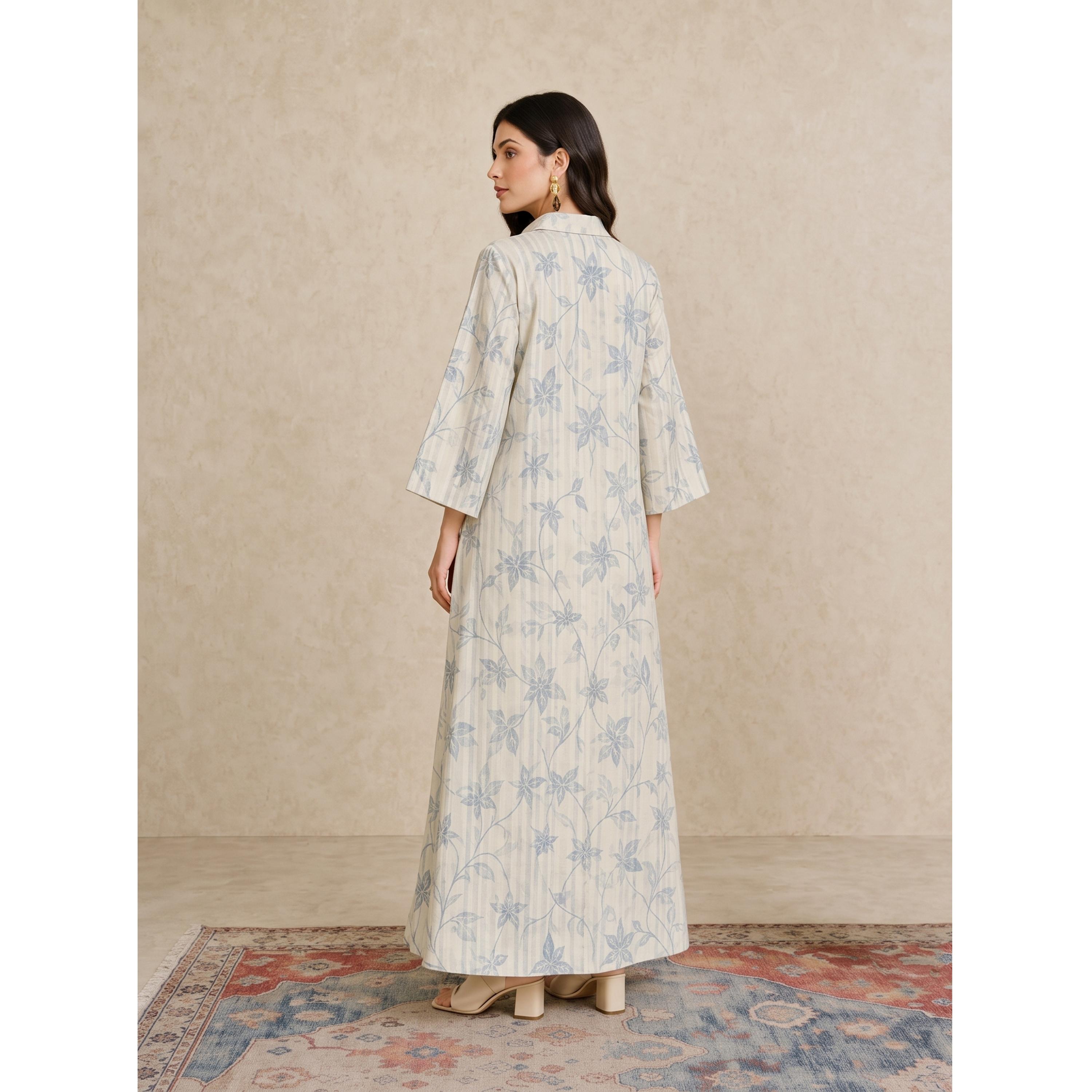 جلابية بياقة مفتوحة وطبعات أزهار-women-arabicclothing-jalabiyas-image-5