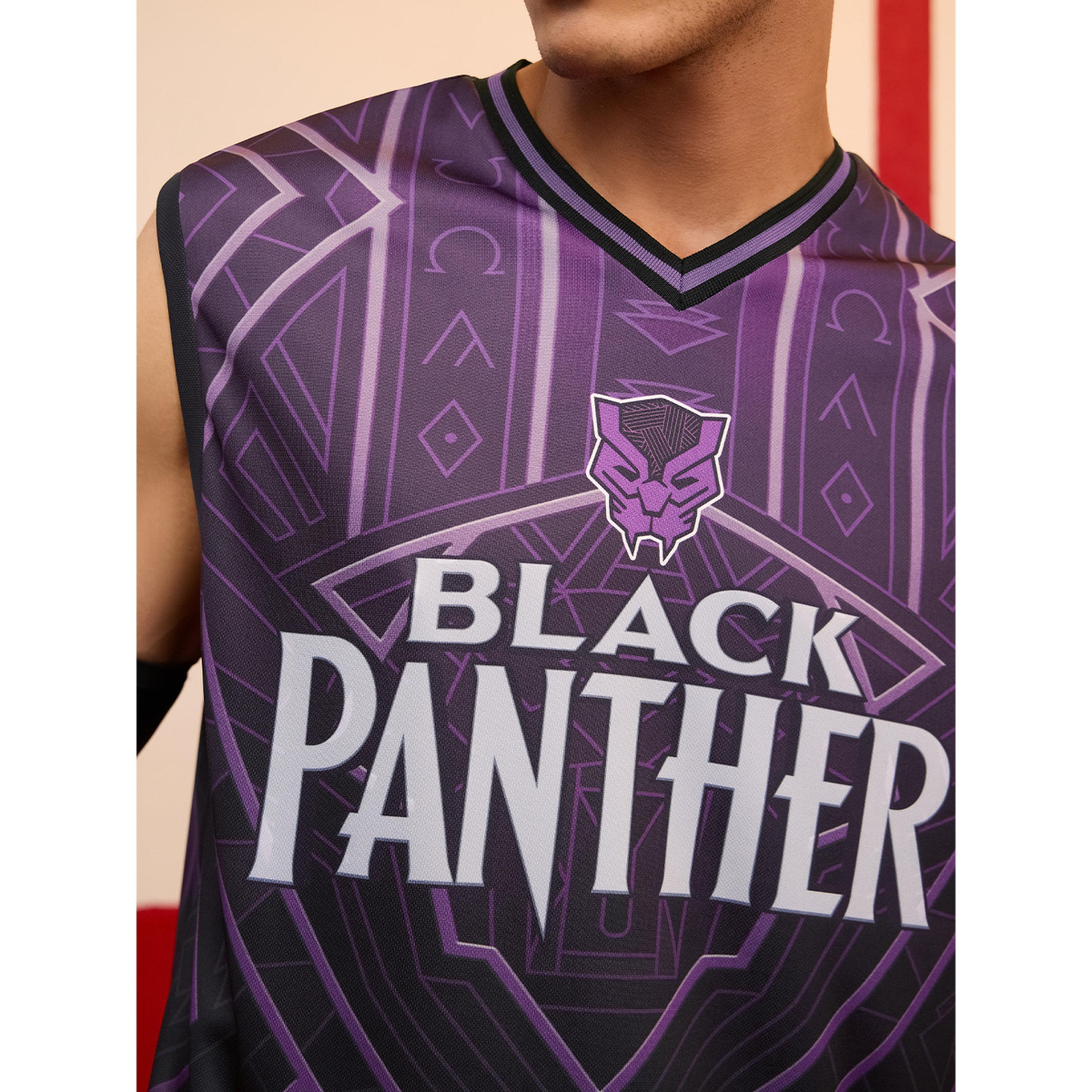 The Souled Store X Styli Men Black Panther Wakanda Forever Purple Vest-men-clothing-innerwear-vests-image-5