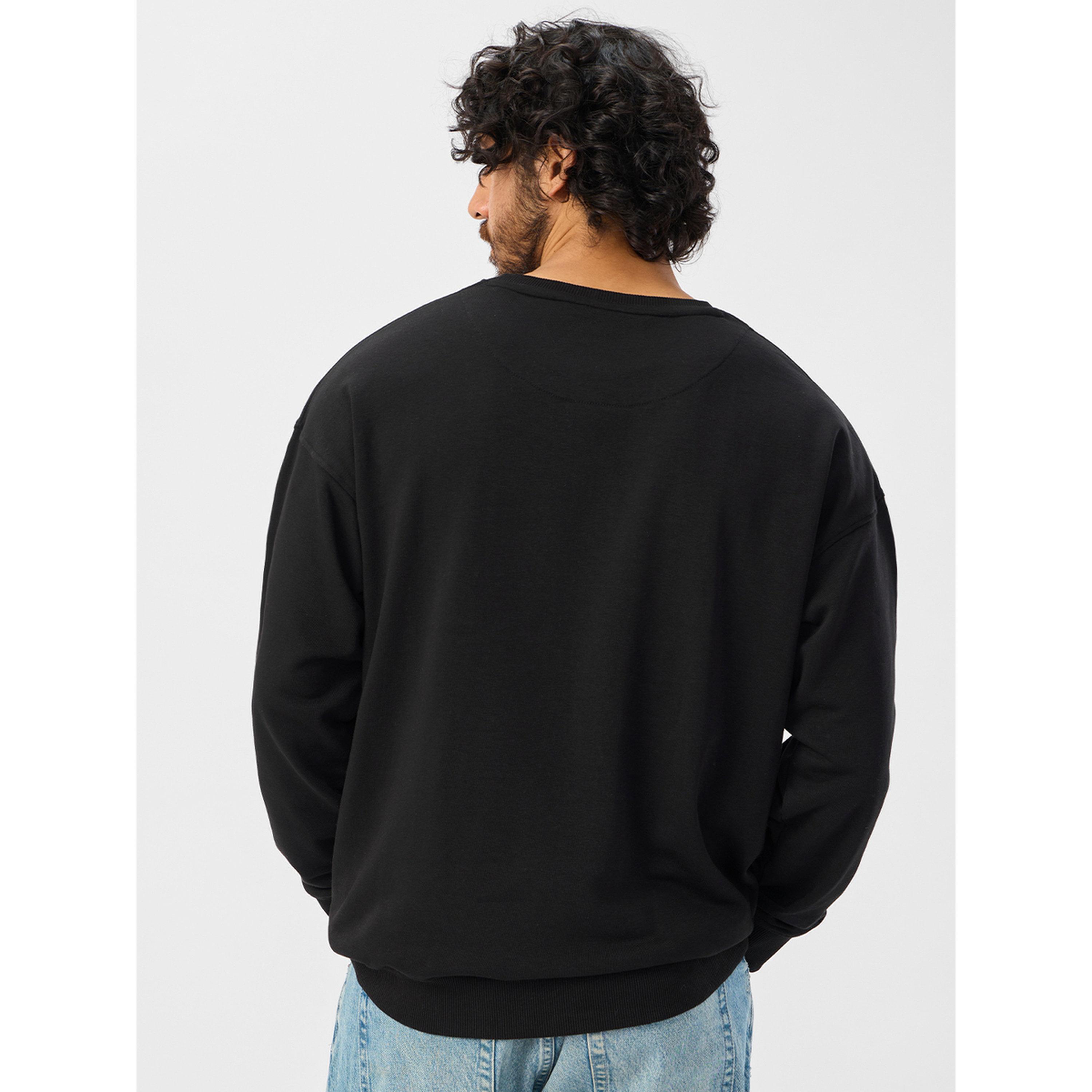 The Souled Store X Styli Men Black Graphic Tiger Print Pullover Sweatshirt-men-winterwear-hoodiesandsweatshirts-image-4