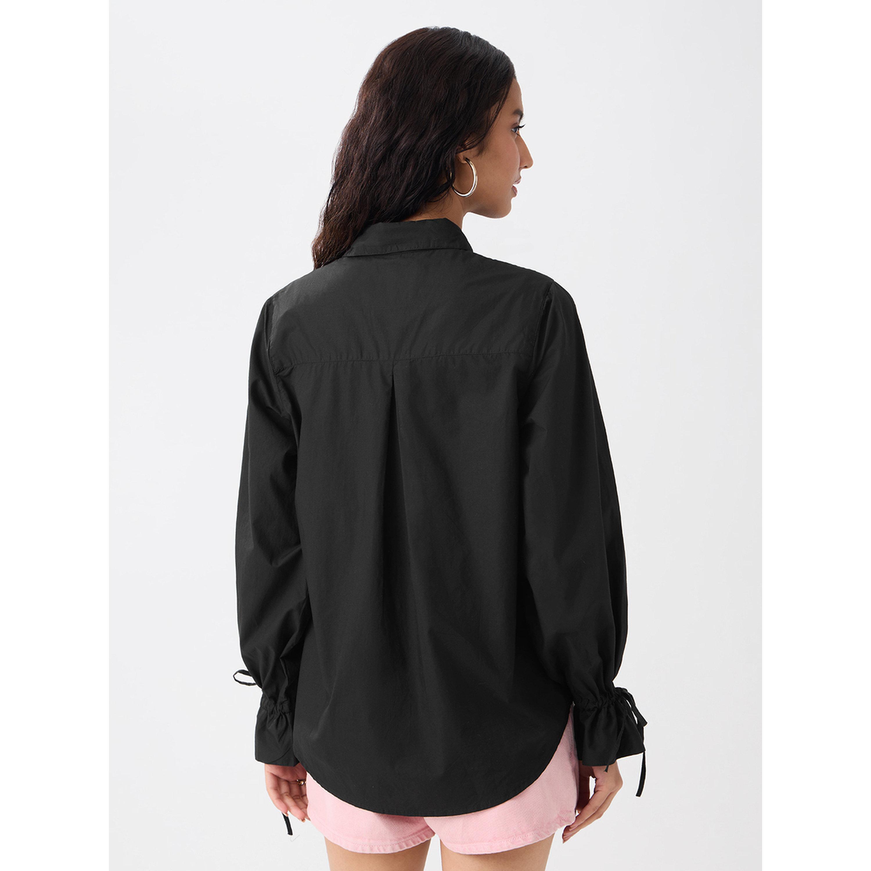 The Souled Store X Styli Black Relaxed Fit Shirt with Pink Panther Embroidery-women-clothing-shirtsandblouses-shirts-image-3